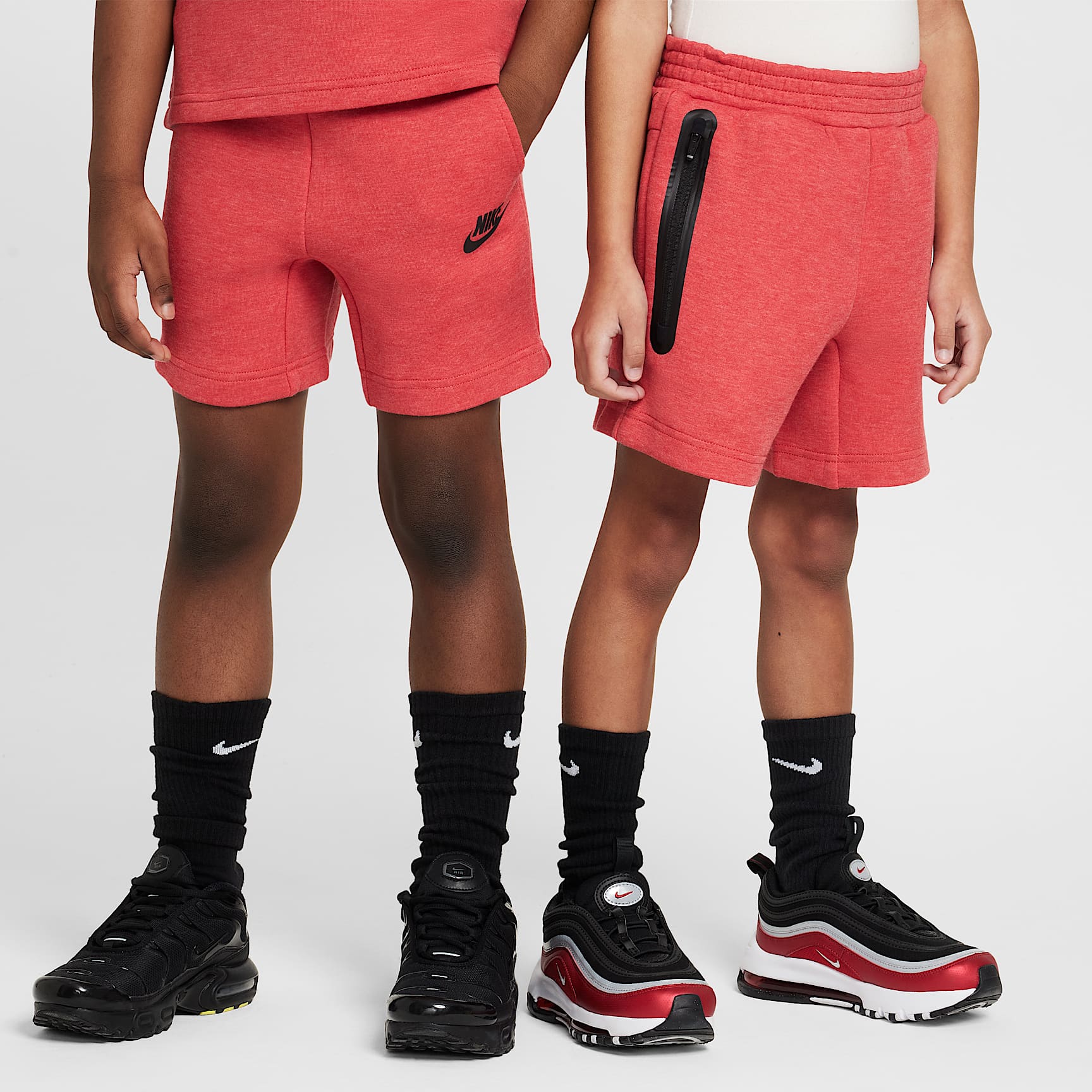 Nike Little Kids' Tech Fleece Tee and Shorts Set