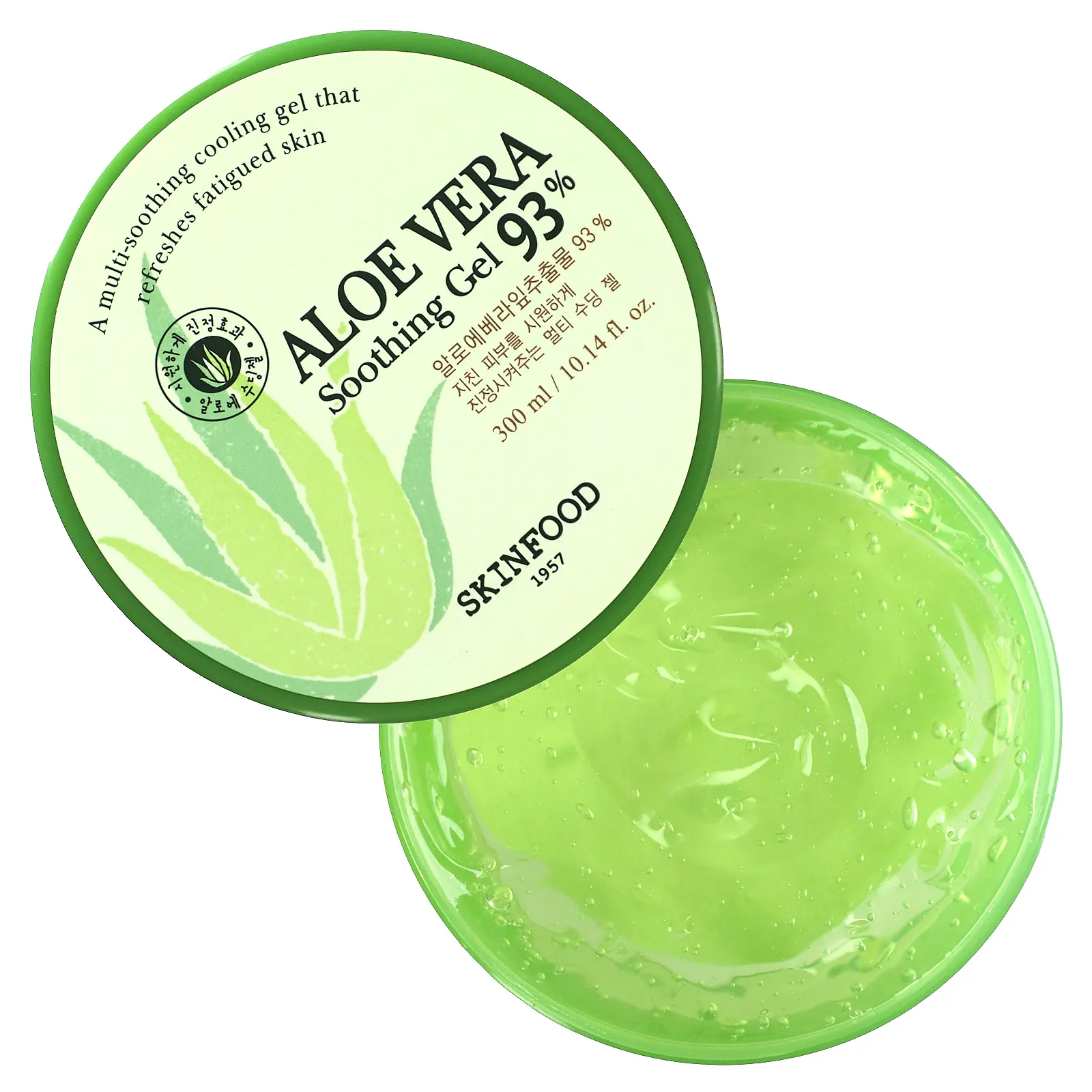 SKINFOOD, Успокаивающий гель с алоэ вера, 93%, 300 мл (10,14 жидк. Унции)