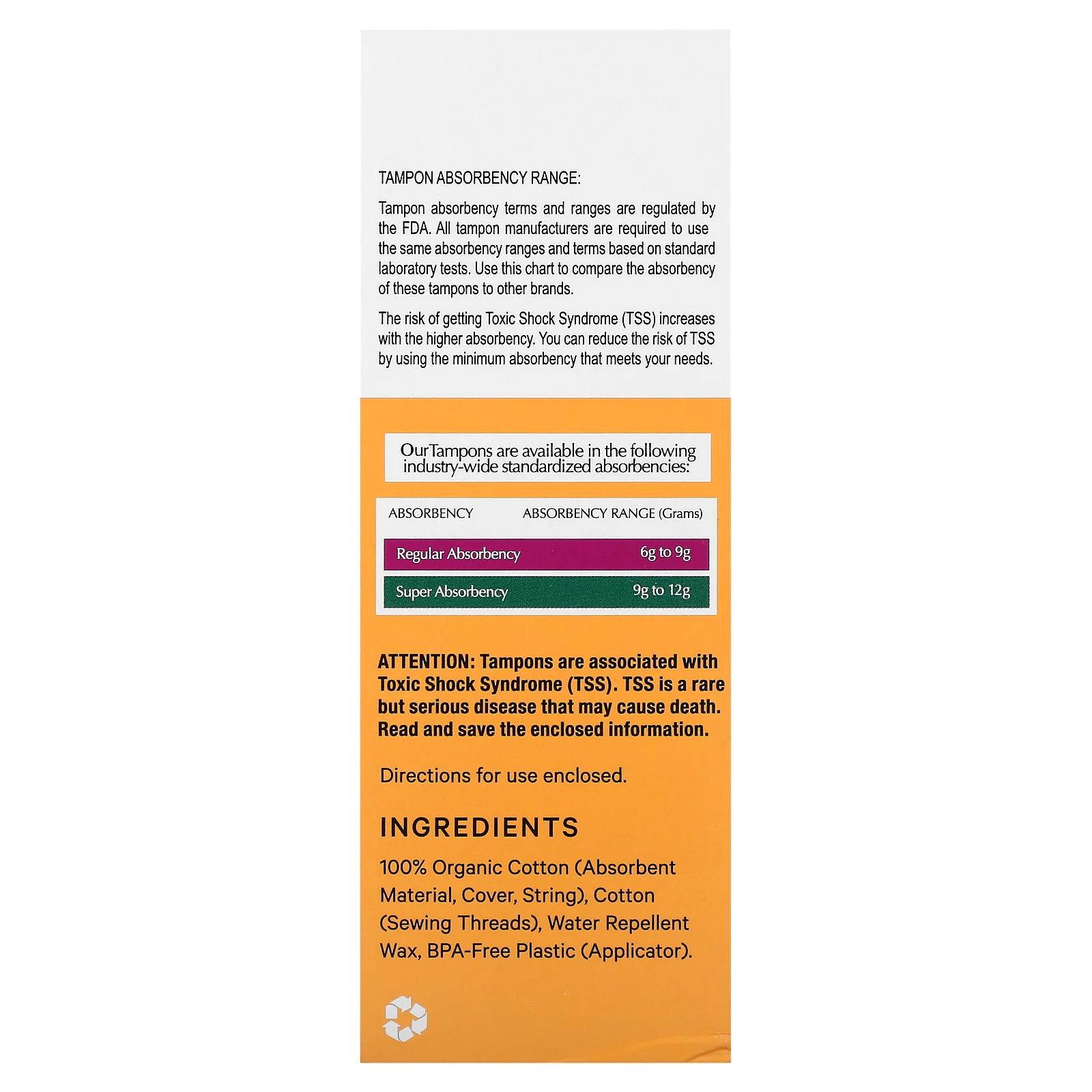 The Honey Pot Company, Двойные тампоны из 100% органического хлопка, обычные и с повышенной впитываемостью, 18 шт.