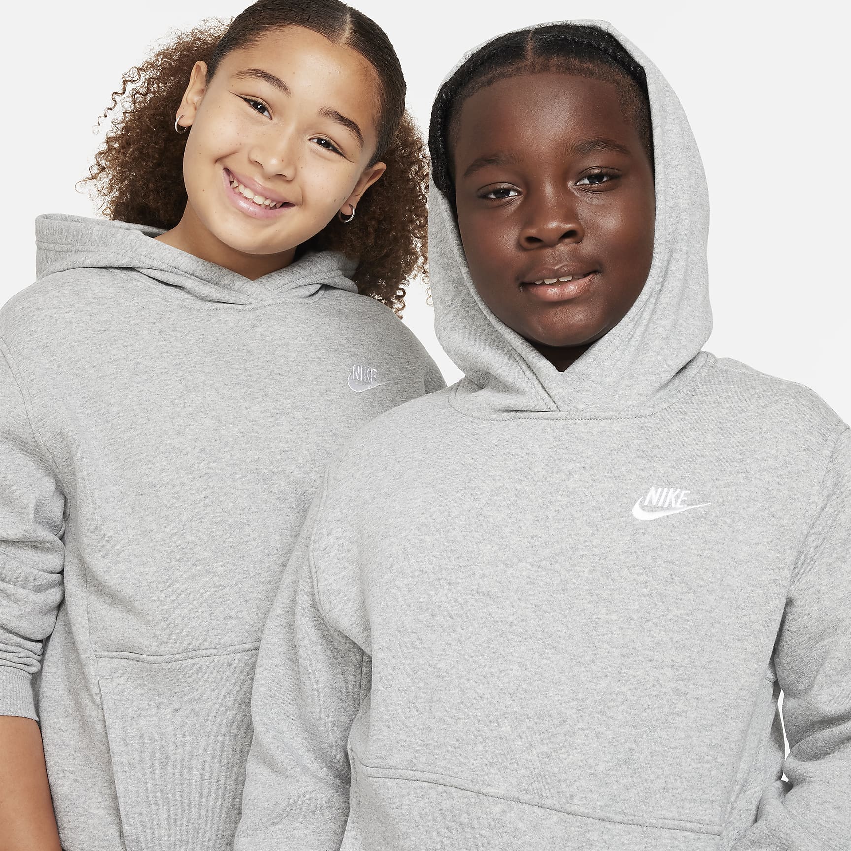 Nike Sportswear Club Fleece Big Kids' Pullover Hoodie (Extended Size)