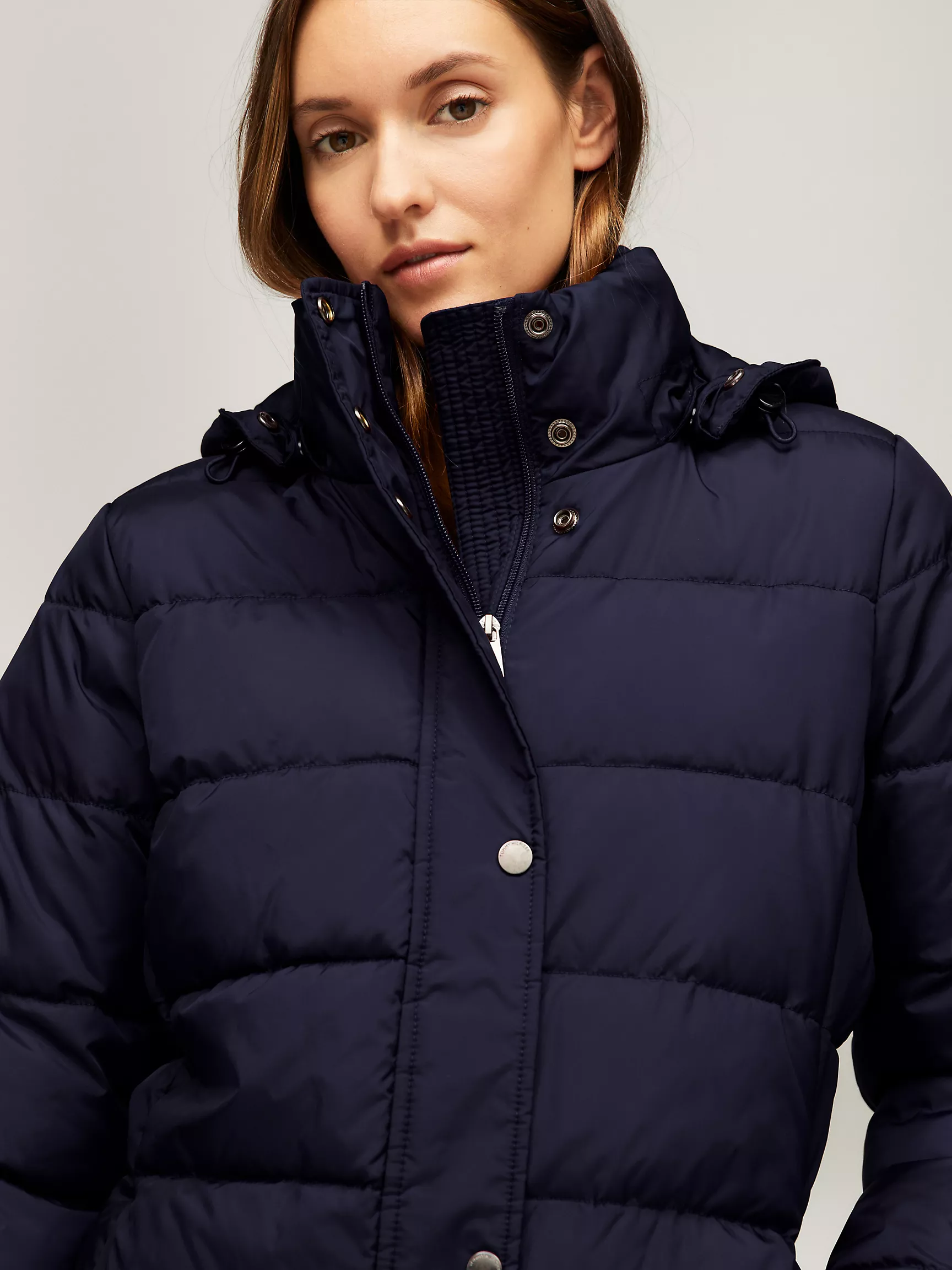 Женское пальто Tommy Hilfiger, Длинное пуховое пальто с капюшоном