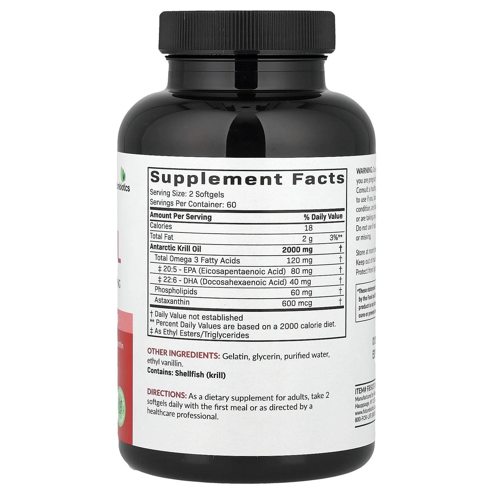 Futurebiotics, масло антарктического криля, 120 капсул