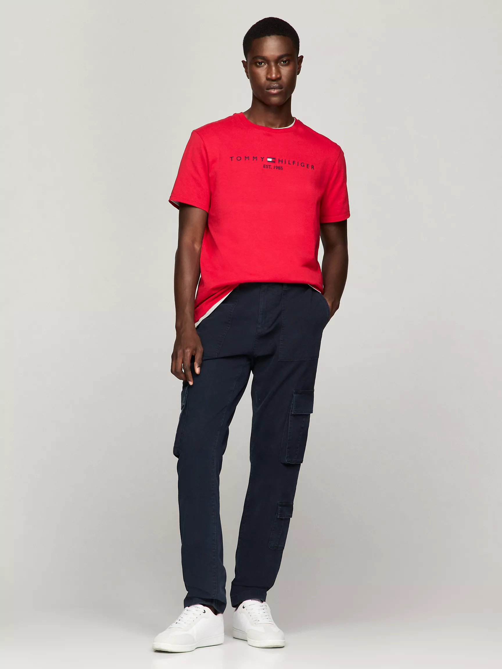 Мужская футболка Tommy Hilfiger, Футболка с вышитым логотипом Tommy