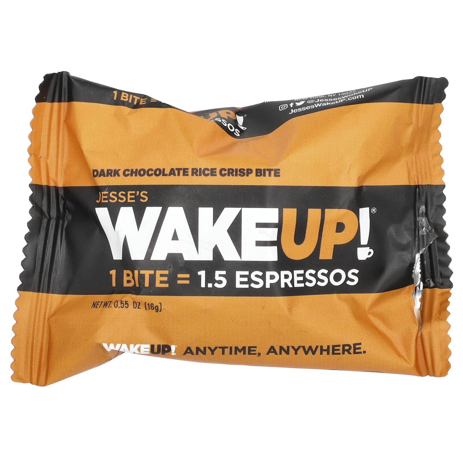 Jesse's WAKEUP!, рисовые батончики, со вкусом темного шоколада, 10 пакетиков по 16 г (0,55 унции)