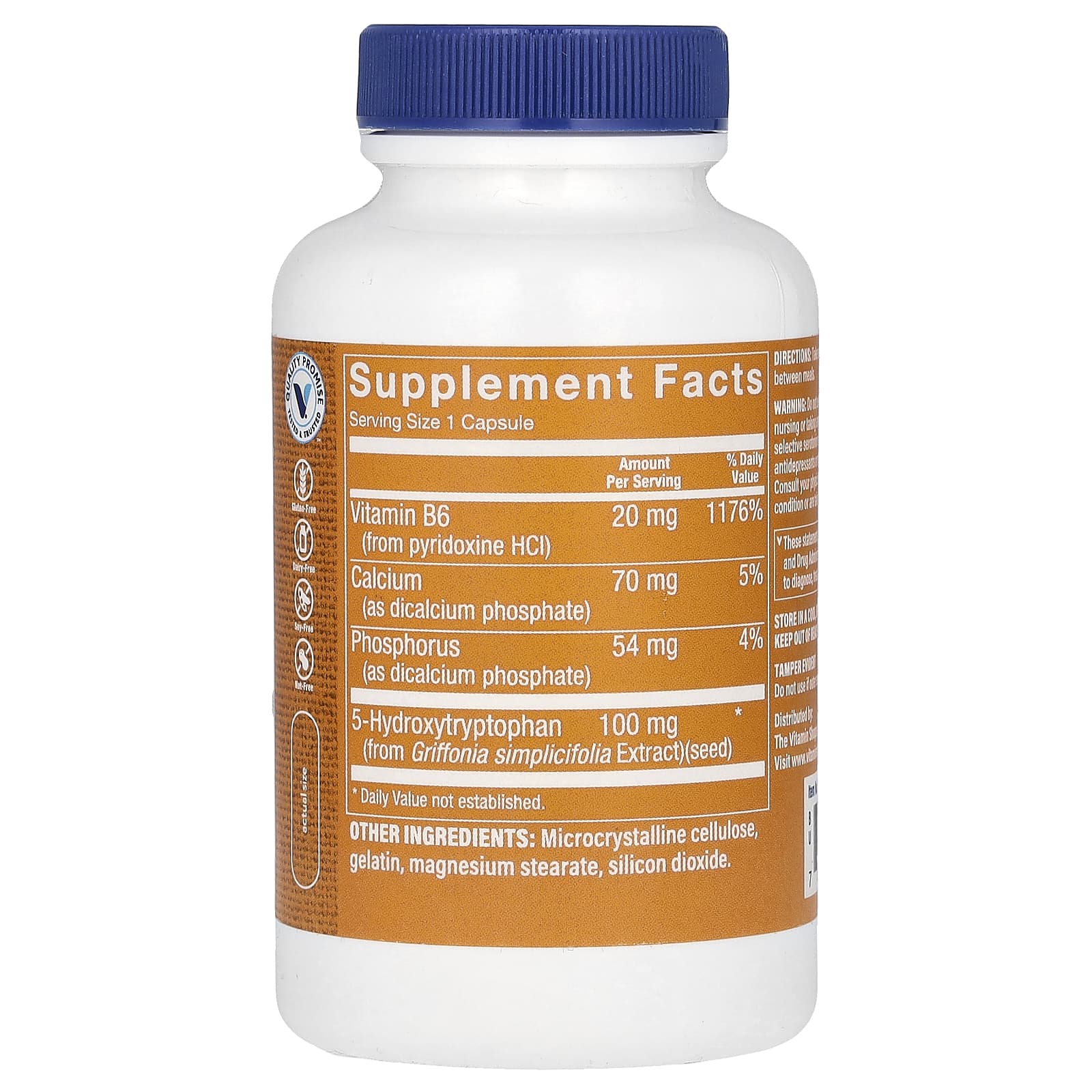 The Vitamin Shoppe, 5-HTP с витамином B6, 120 капсул