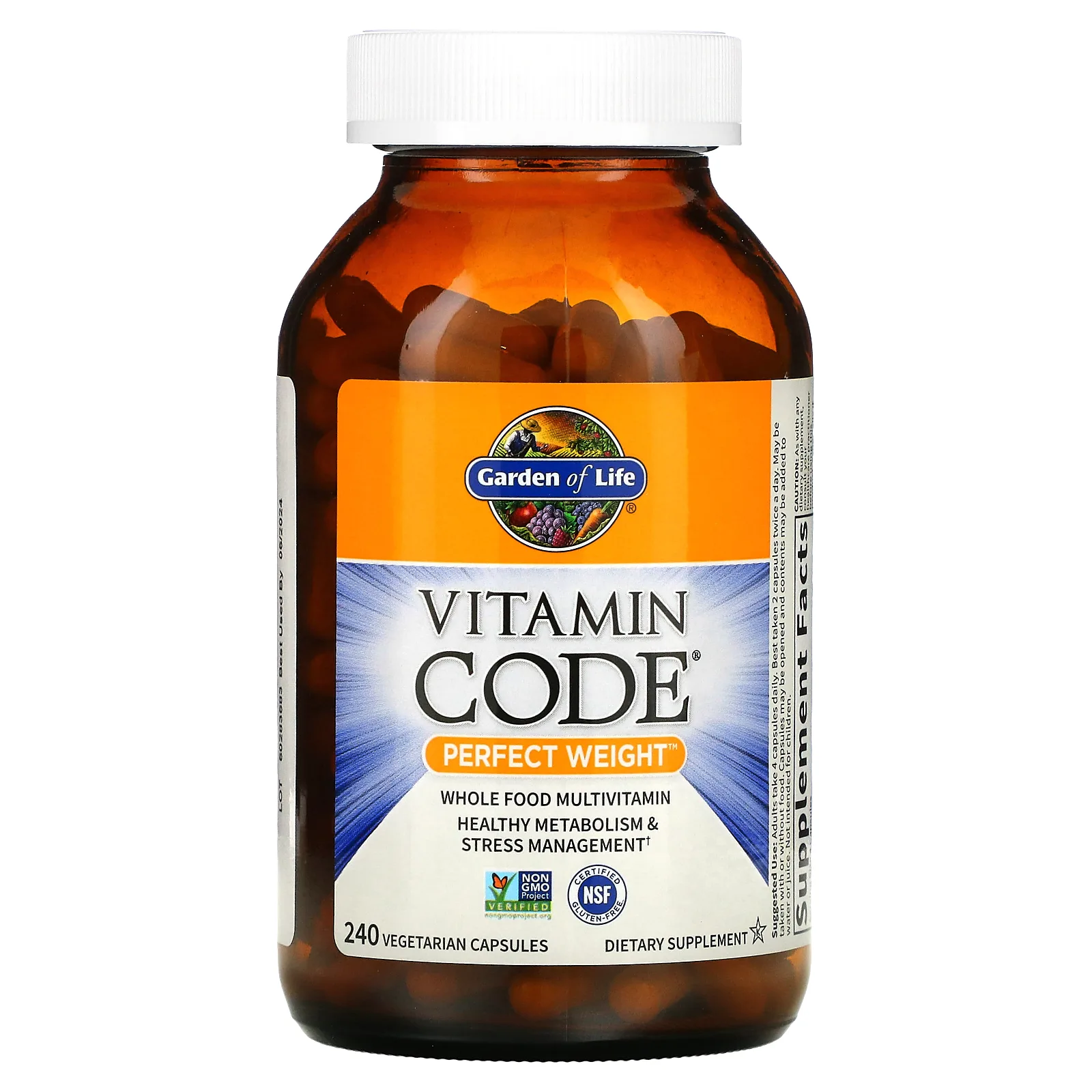 Garden of Life, Vitamin Code, Perfect Weight, 240 вегетарианских капсул