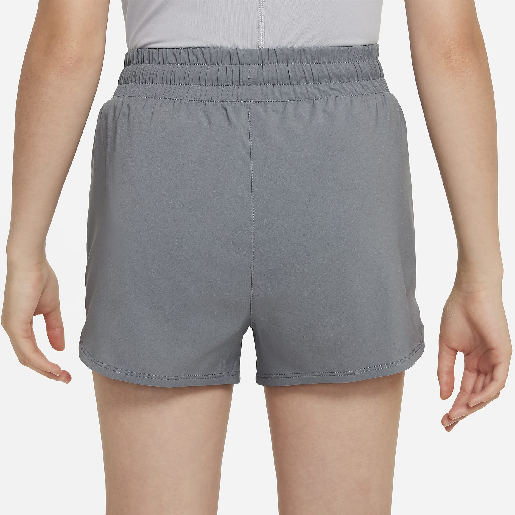 Nike One Big Kids' (Girls') Dri-FIT High-Waisted Woven Training Shorts