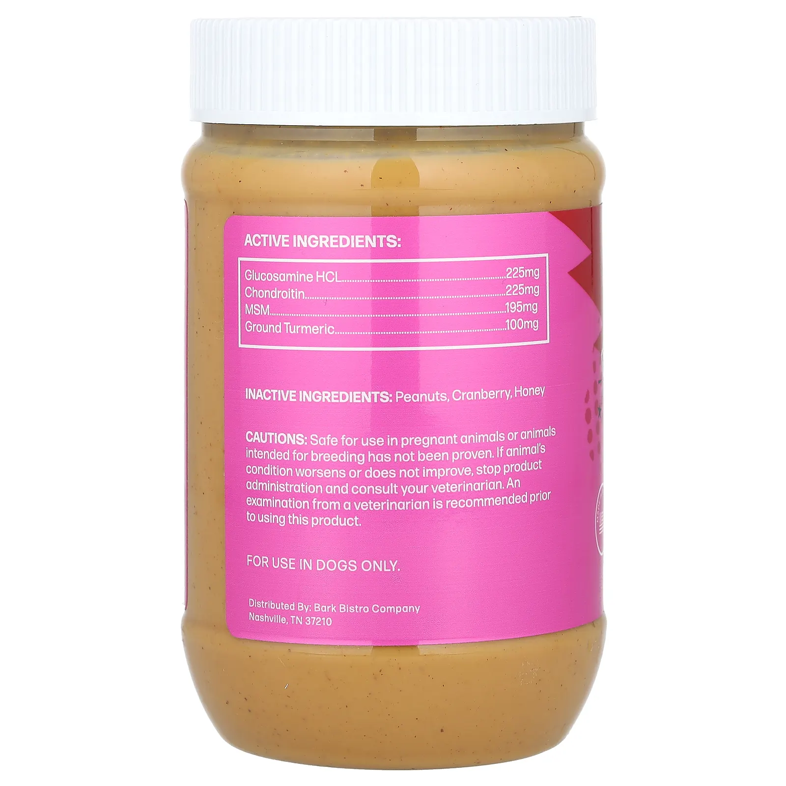 Bark Bistro, Hip & Joint Budder, арахисовая паста, для собак, клюква, 480 г (17 унций)
