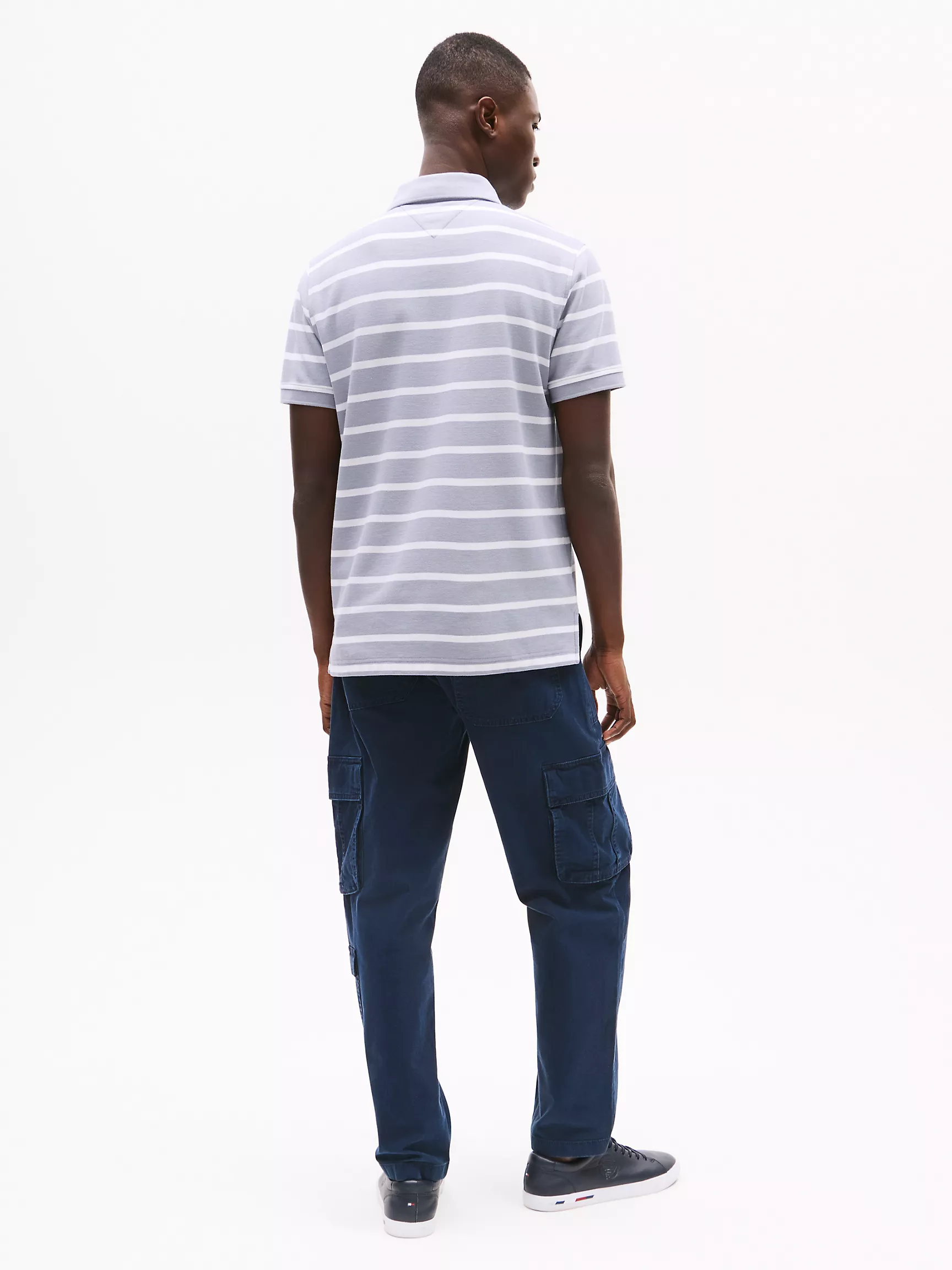 Мужское поло Tommy Hilfiger, Полосатое влагоотводящее поло стандартного кроя