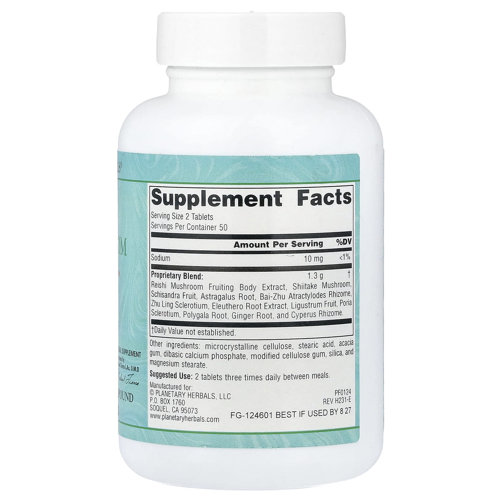 Planetary Herbals, Reishi Mushroom Supreme™, 100 таблеток