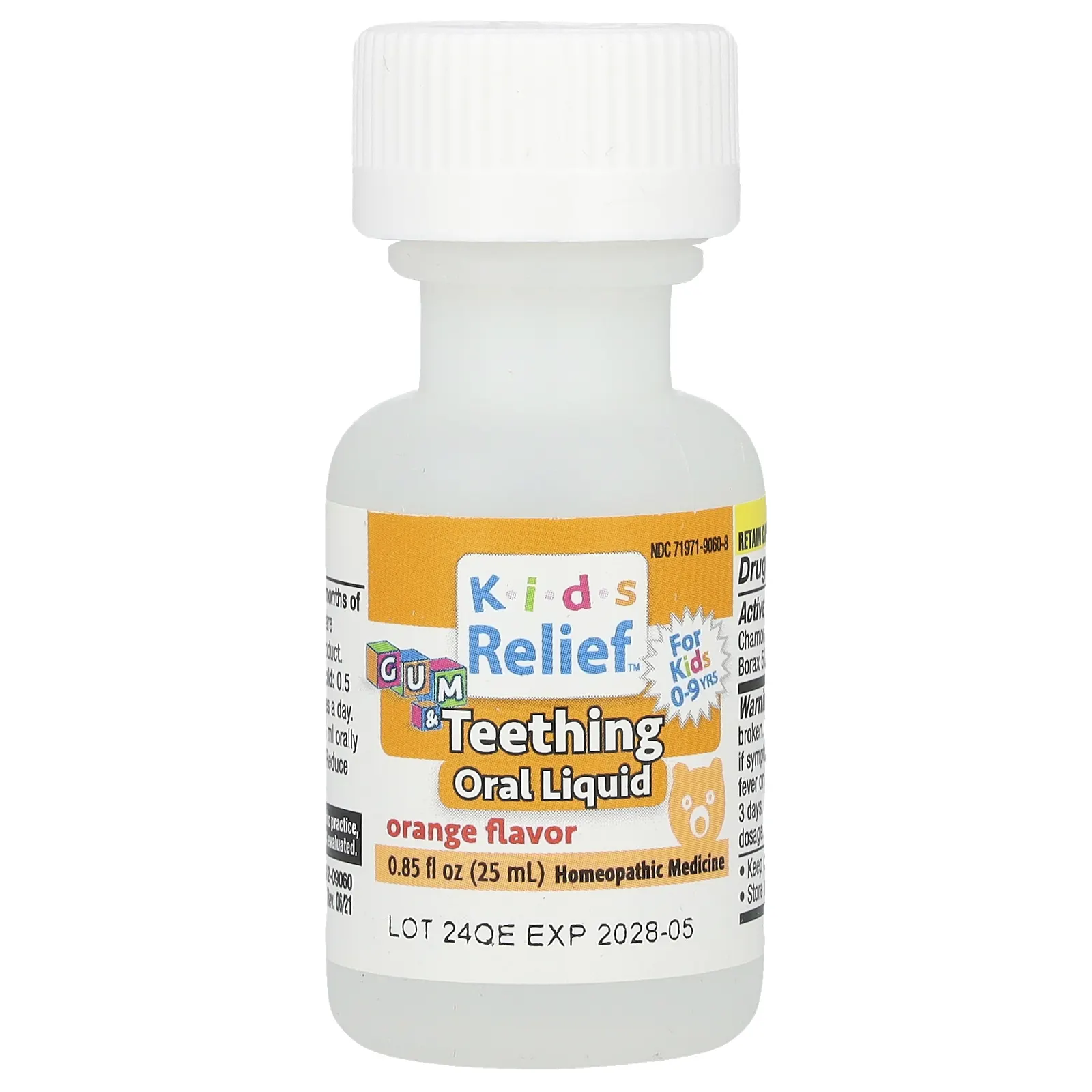 Homeolab USA, Kids Relief®, жидкость для перорального применения для десен и прорезывания зубов, для детей от 0 до 9 лет, апельсин, 25 мл (0,85 жидк. Унции)