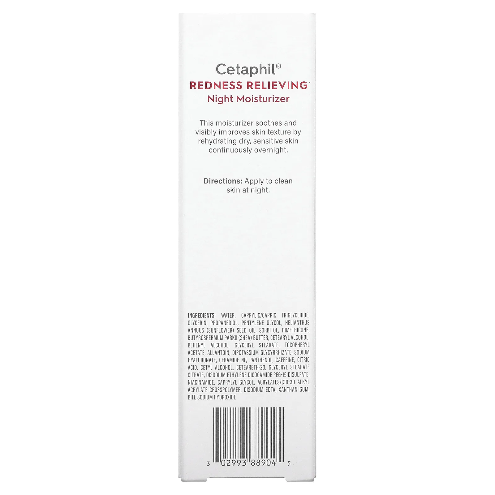 Cetaphil, ночное увлажняющее средство, снятие покраснения, 50 г (1,7 унции)