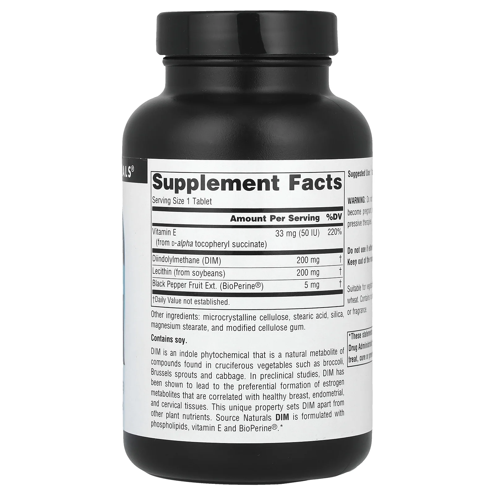 Source Naturals, DIM, 200 мг, 120 таблеток