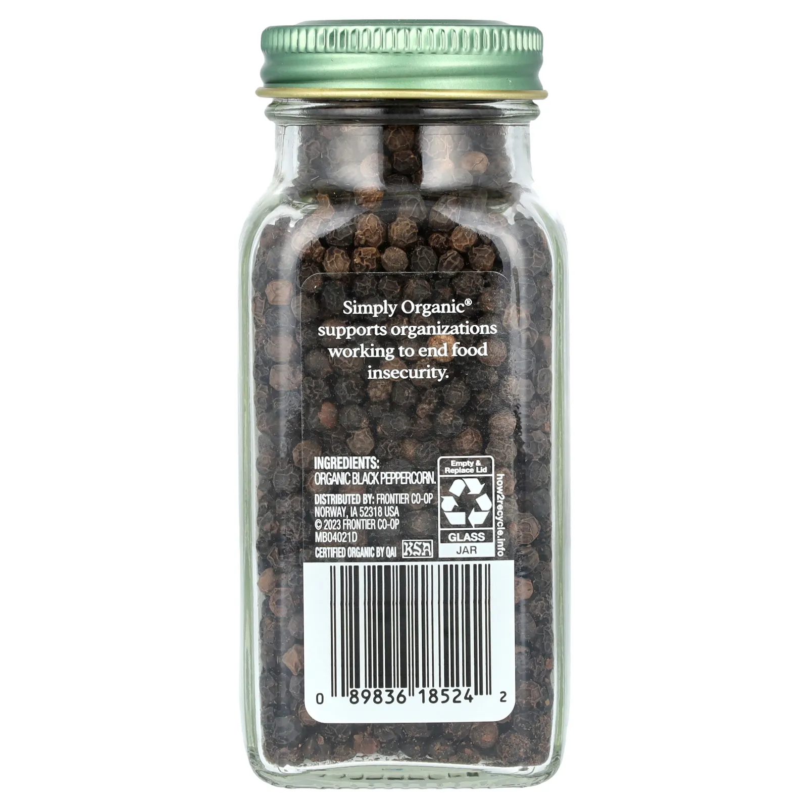 Simply Organic, Зерна черного перца, 2.65 унций (75 г)