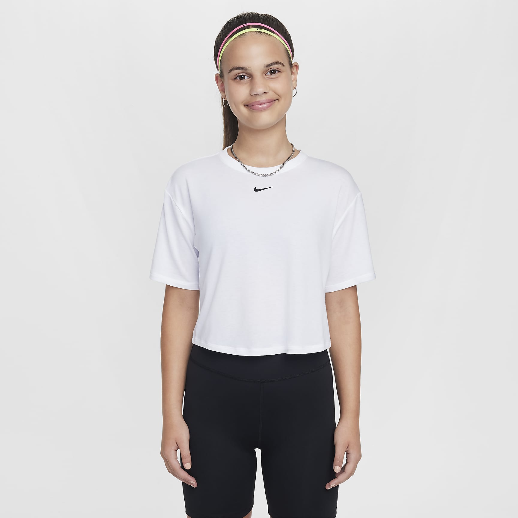 Nike One Relaxed Big Kids' (Girls') Dri-FIT Short-Sleeve Top