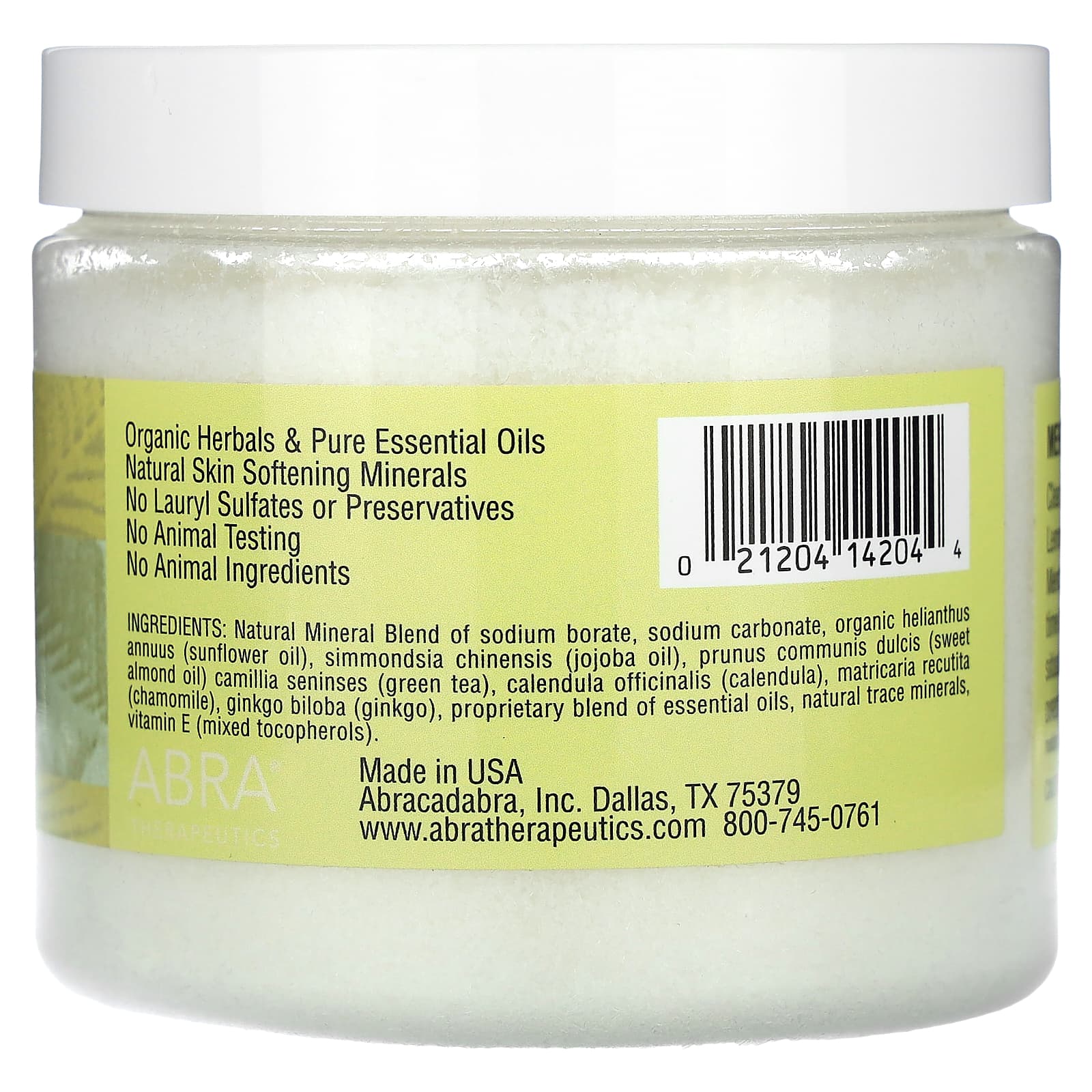 Abra Therapeutics, натуральный скраб для тела, для ясности ума, розмарин и лемонграсс, 340 г (12 унций)