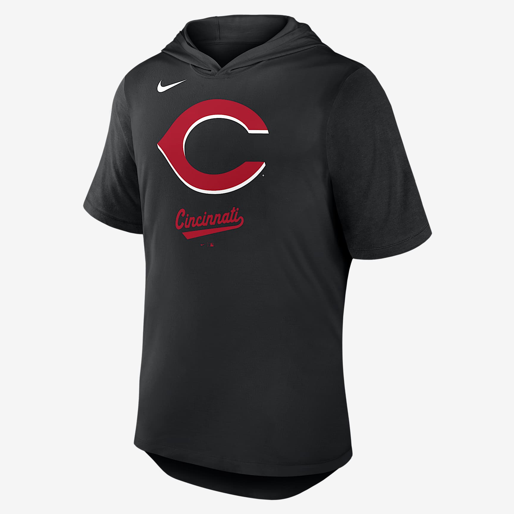 Cincinnati Reds Logo Men's Nike Dri-FIT MLB Hooded T-Shirt
