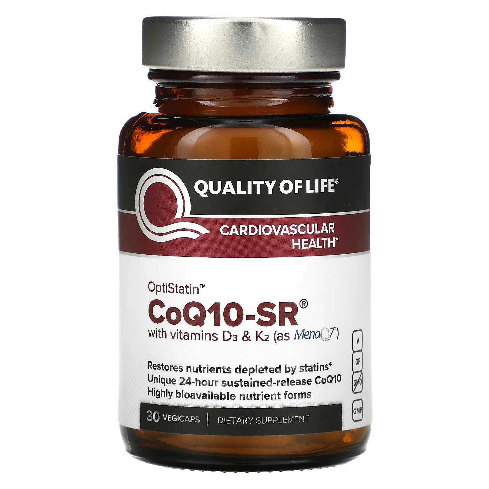 Quality of Life Labs, CoQ10-SR, 30 растительных капсул