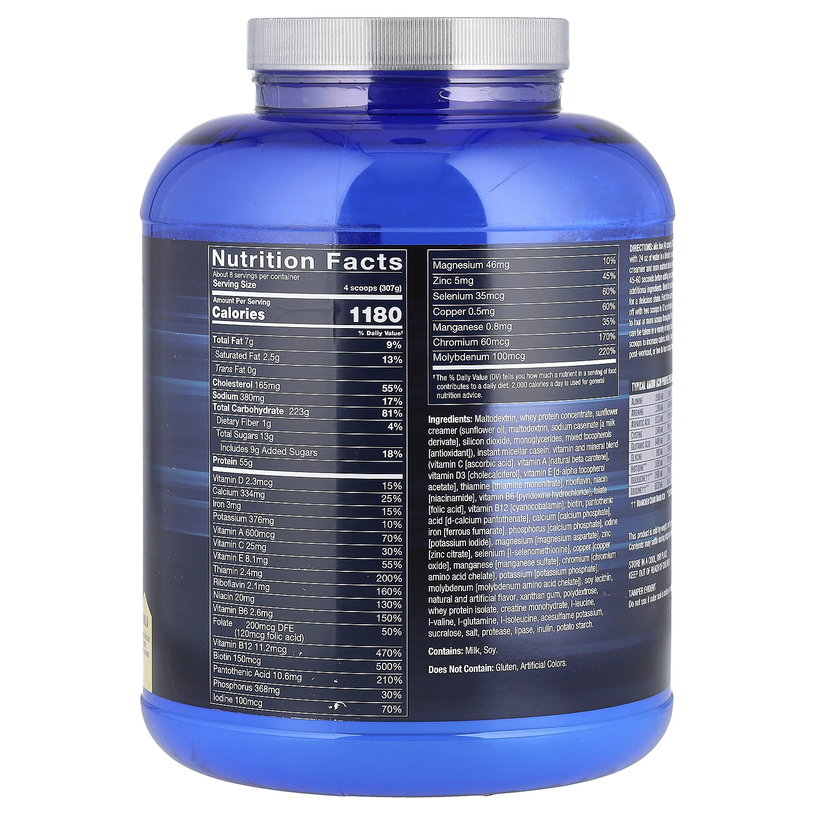 BodyTech, Prime Mass, средство для набора веса с высоким содержанием белка, ваниль, 2,72 кг (6 фунтов)