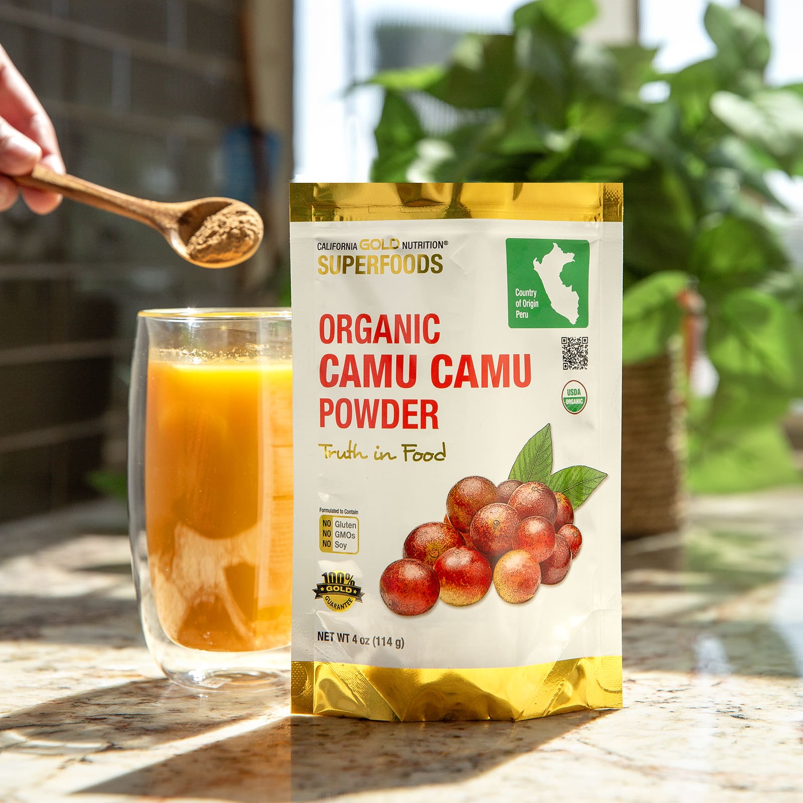 California Gold Nutrition, органический порошок из каму-каму, 114 г (4 унции)