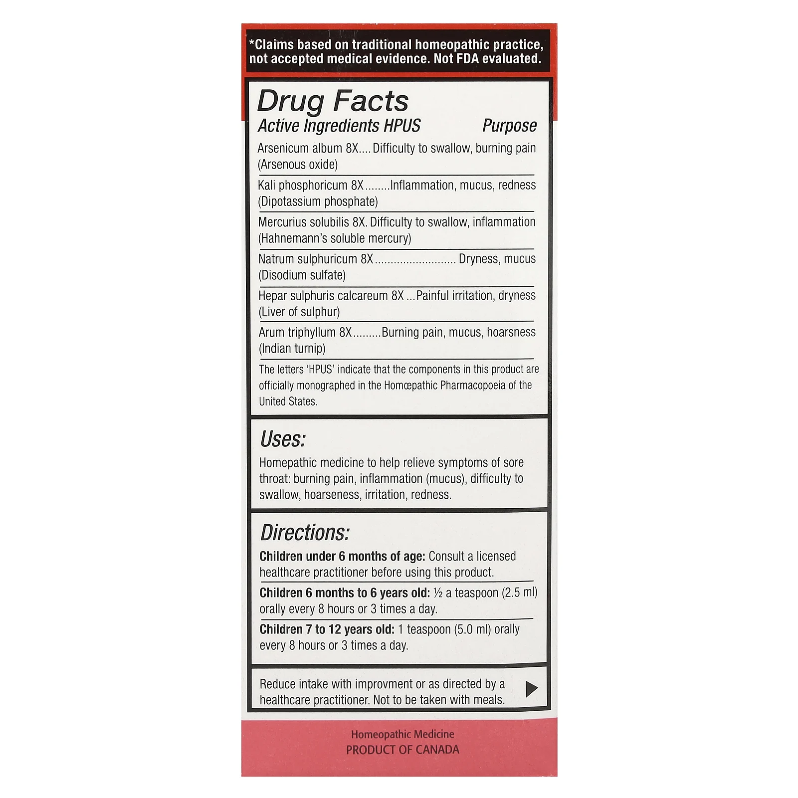 Homeolab USA, Kid's Relief®, сироп для облегчения горла, 0–12 лет, 100 мл (3,4 жидк. Унции)