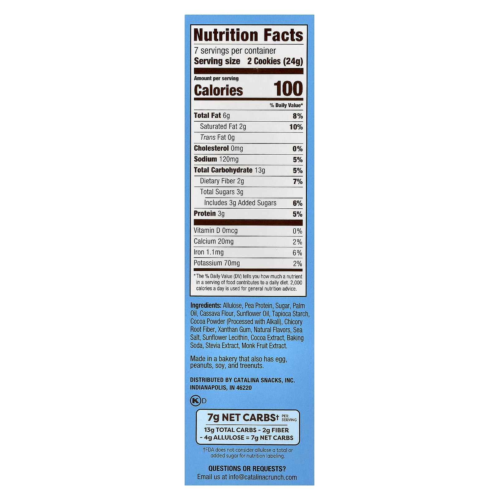 Catalina Crunch, Сэндвич-печенье, шоколад и ваниль, 14 штук, 168 г (5,92 унции)