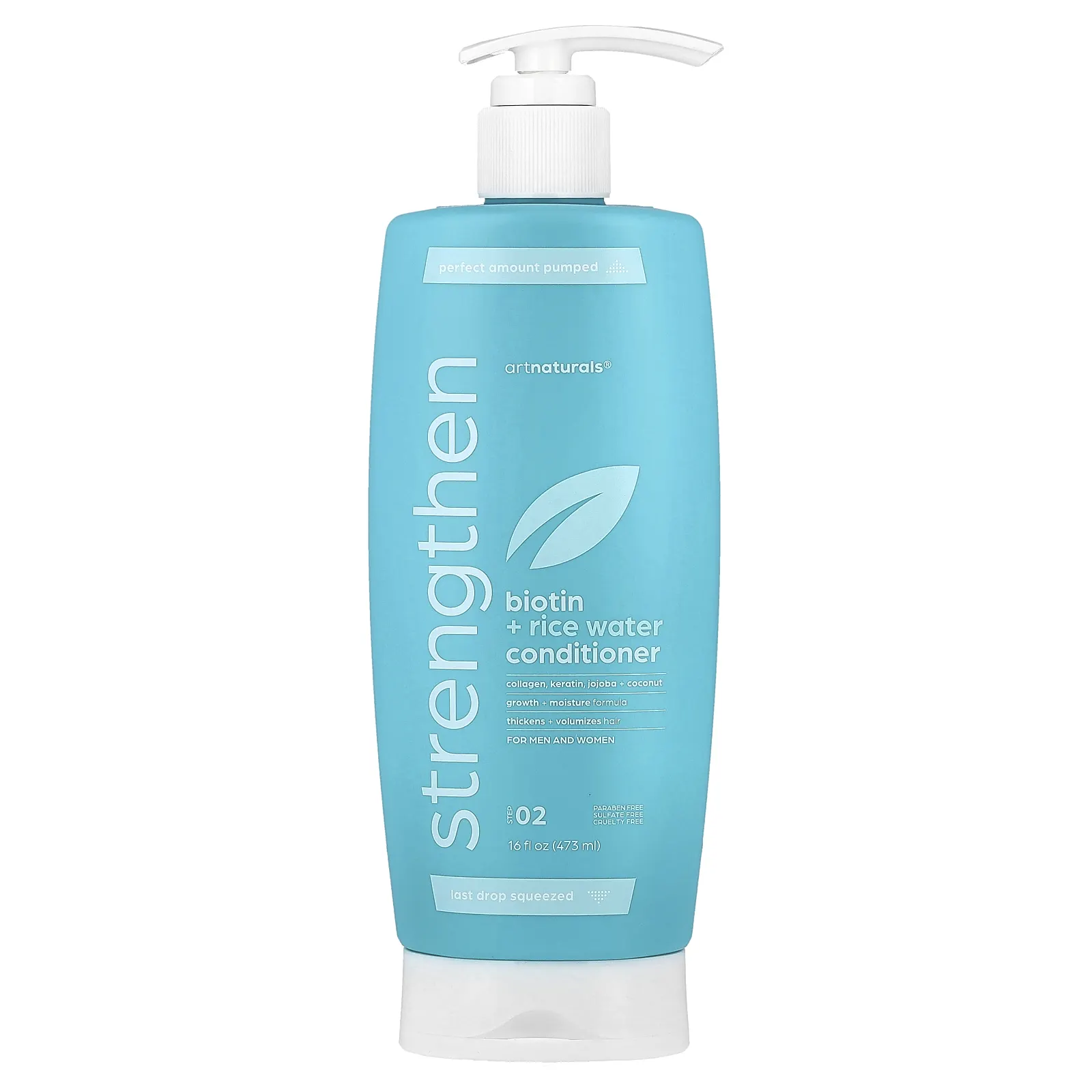 artnaturals, кондиционер для укрепления волос с биотином и рисовой водой, для мужчин и женщин, этап 02, 473 мл (16 жидк. унций)
