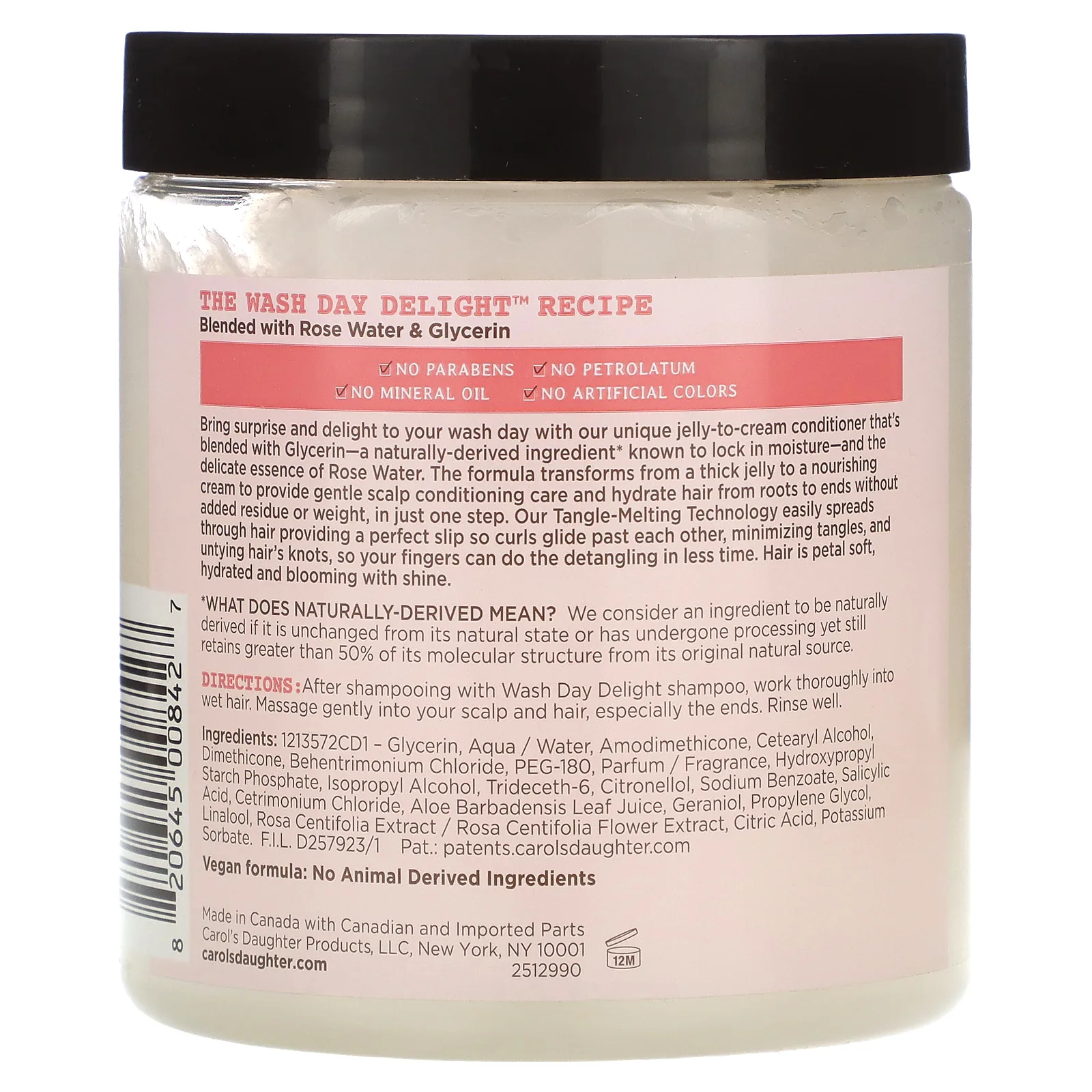 Carol's Daughter, Wash Day Delight, Dream Detangler, крем-кондиционер для волос, 567 г (20 унций)