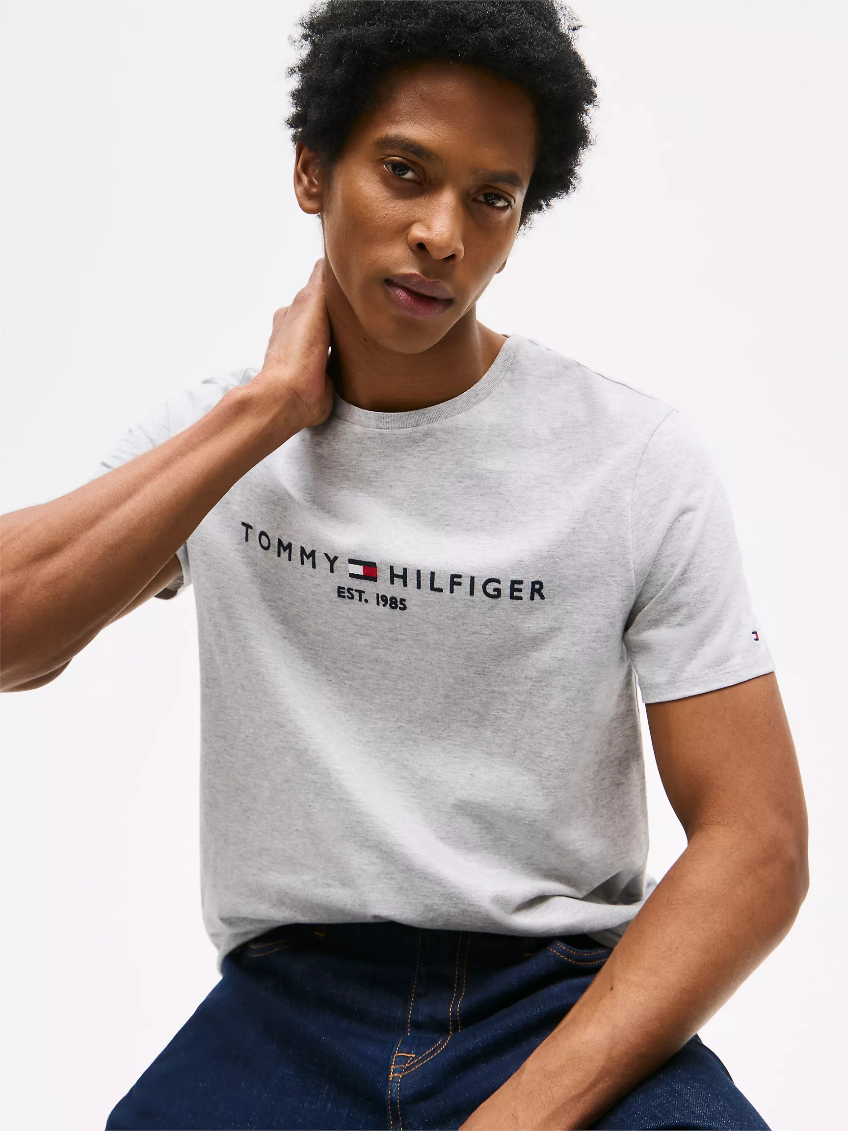 Мужская футболка Tommy Hilfiger, Футболка с вышитым логотипом Tommy
