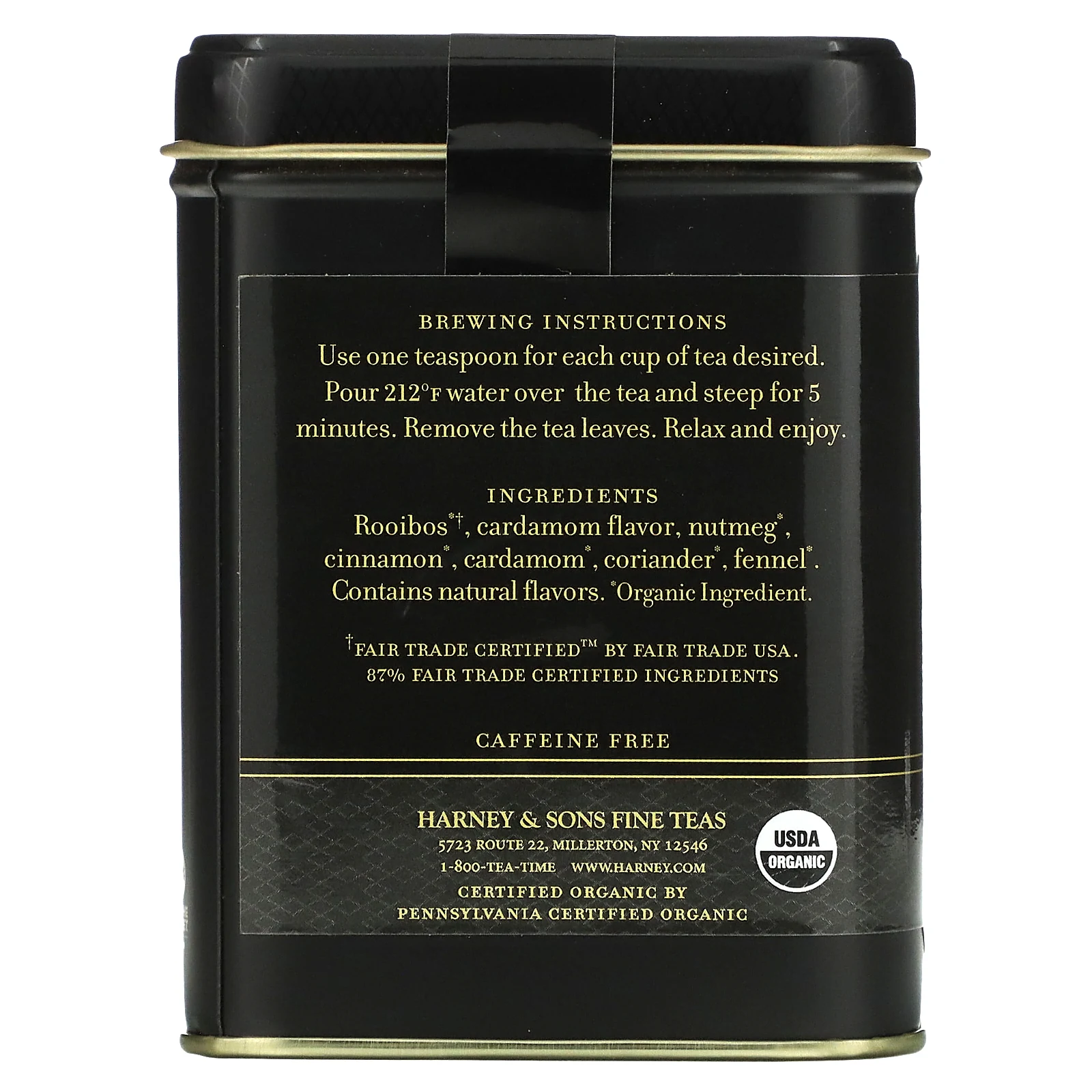 Harney & Sons, Organic Rooibos Chai, травяной чай, 4 унции (112 г)