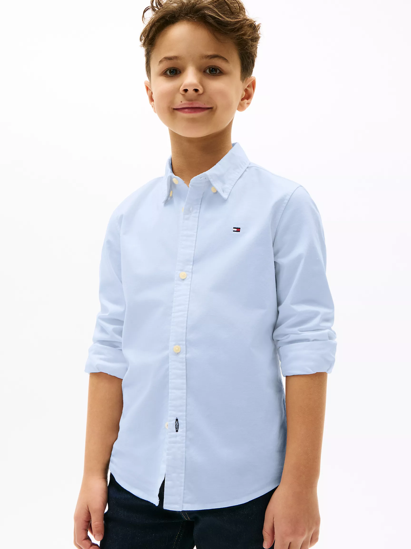 Рубашка для мальчика Tommy Hilfiger, Детская эластичная рубашка из оксфорда