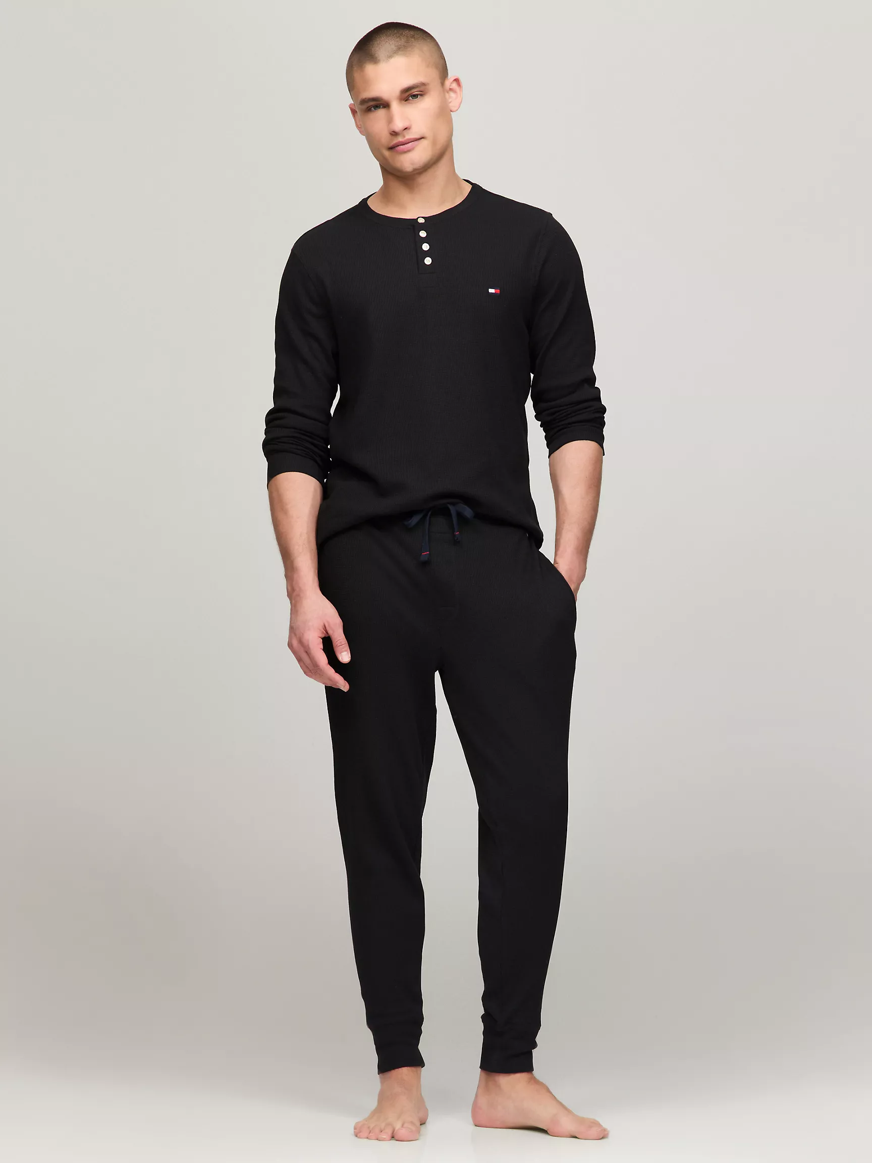 Мужской топ Tommy Hilfiger, Термокофта Henley для сна