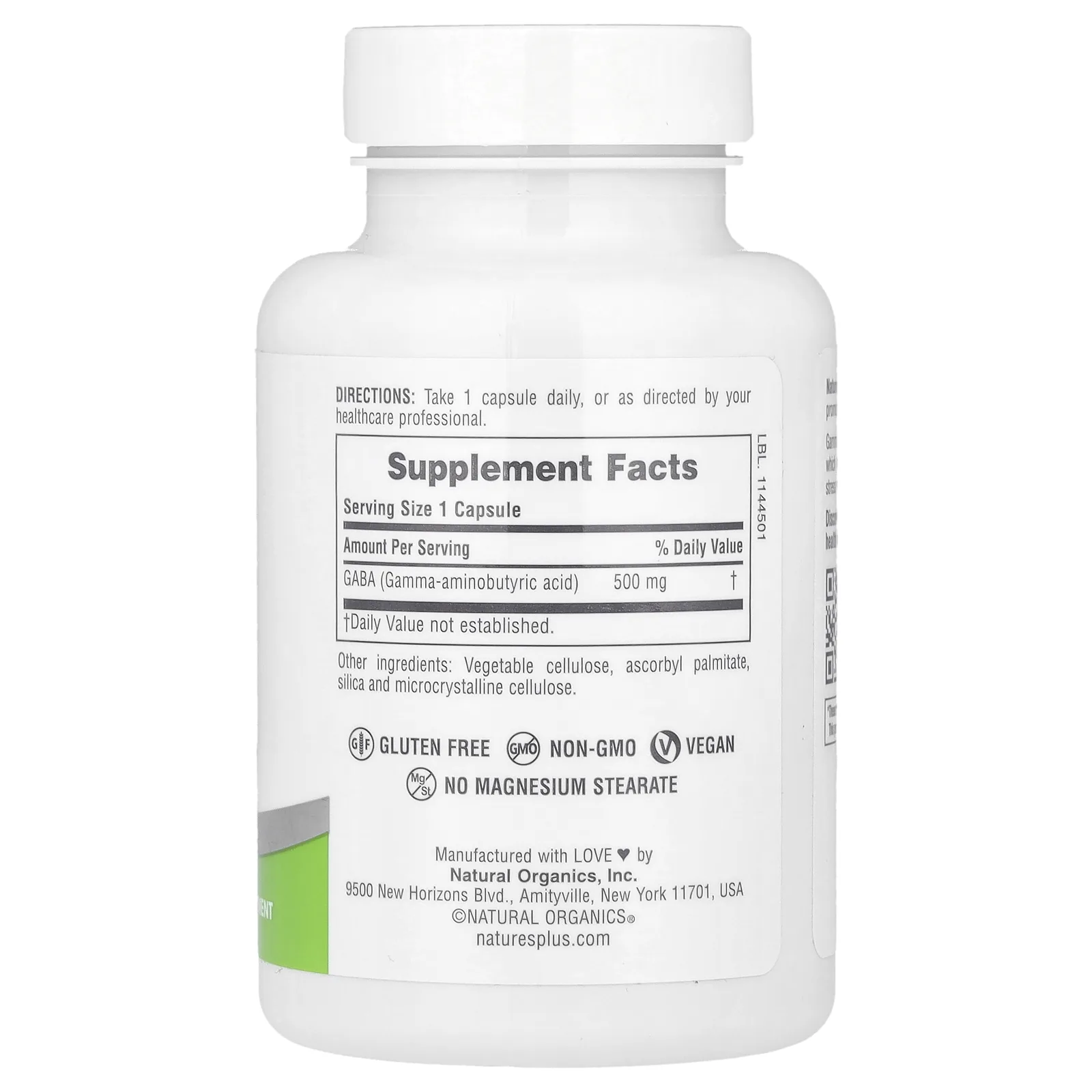 NaturesPlus, PRO GABA, 500 мг, 60 капсул