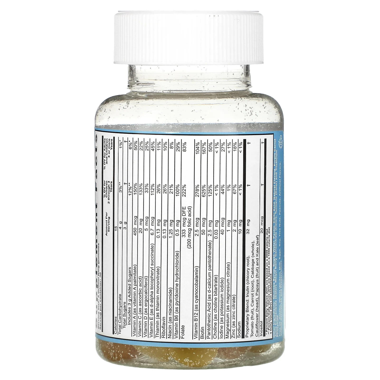 GummiKing, мультивитамины и микроэлементы, овощи, фрукты и клетчатка для детей, 60 жевательных таблеток