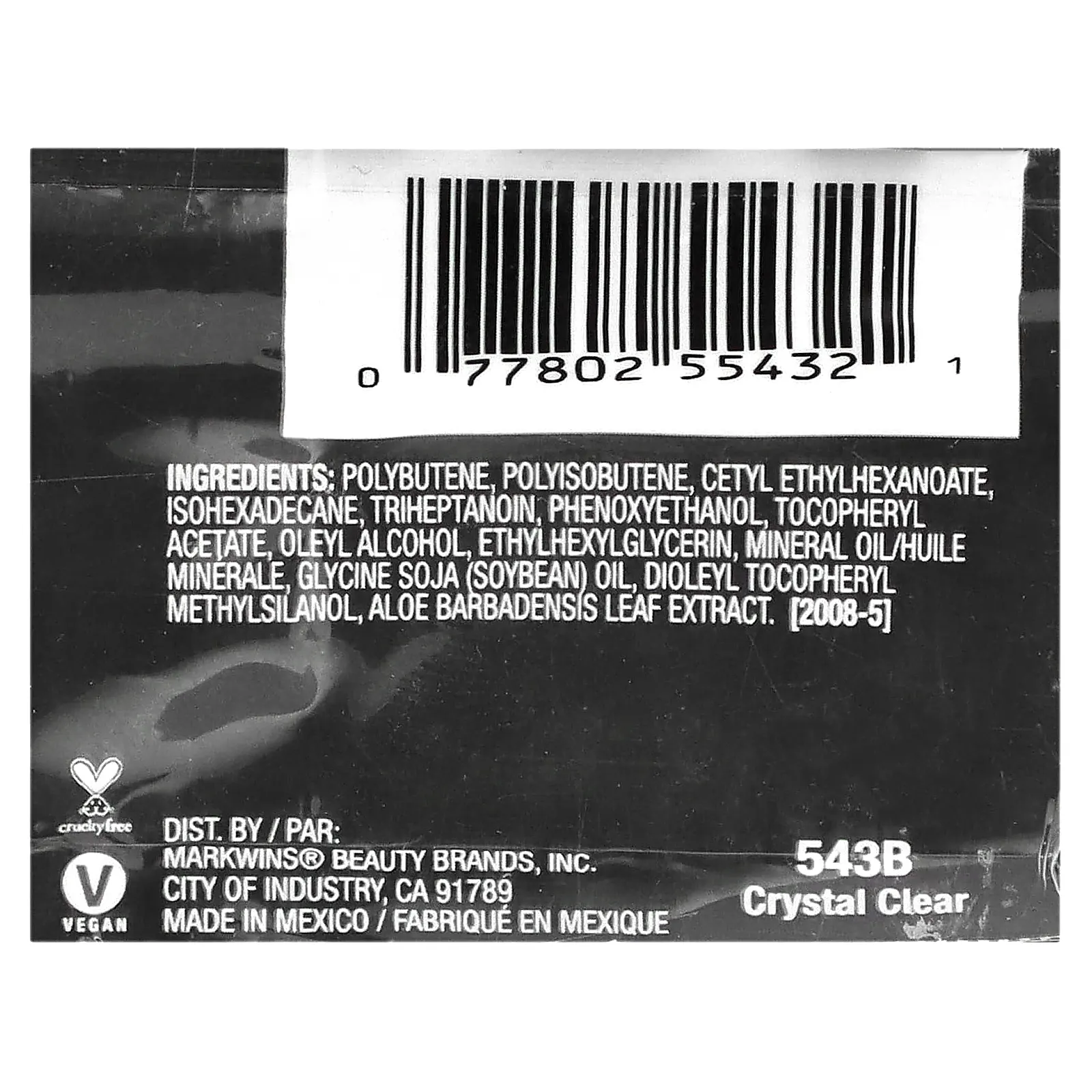 wet n wild, MegaSicks, блеск для губ, оттенок 543B, прозрачный, 1,98 г (0,07 жидк. унции)