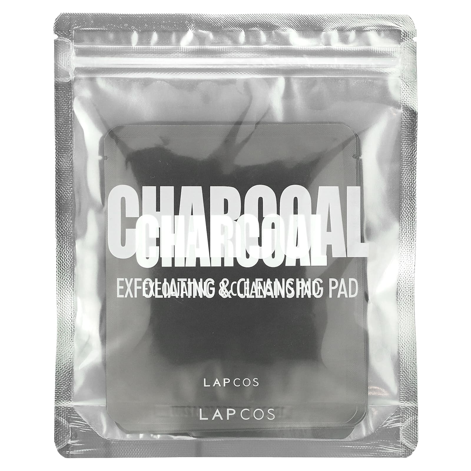 Lapcos, Отшелушивающие и очищающие диски с углем, 5 шт., 7 г (0,24 жидк. унции) каждый