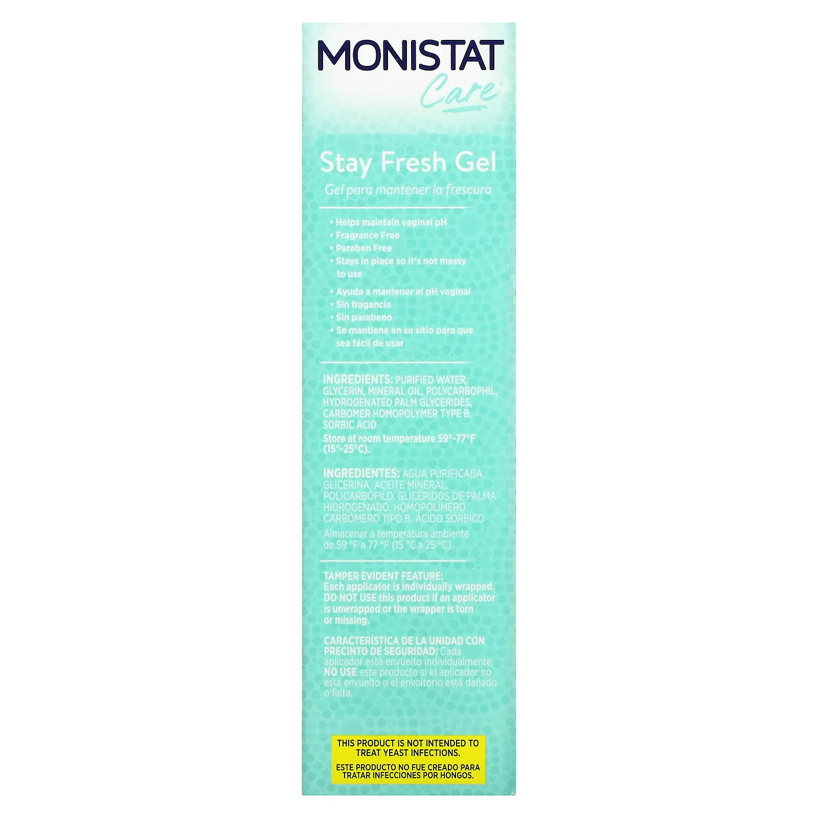 Monistat, Care, контроль запаха, гель Stay Fresh, 4 предварительно заполненных геля-аппликатора, по 2,3 г (0,08 унции)