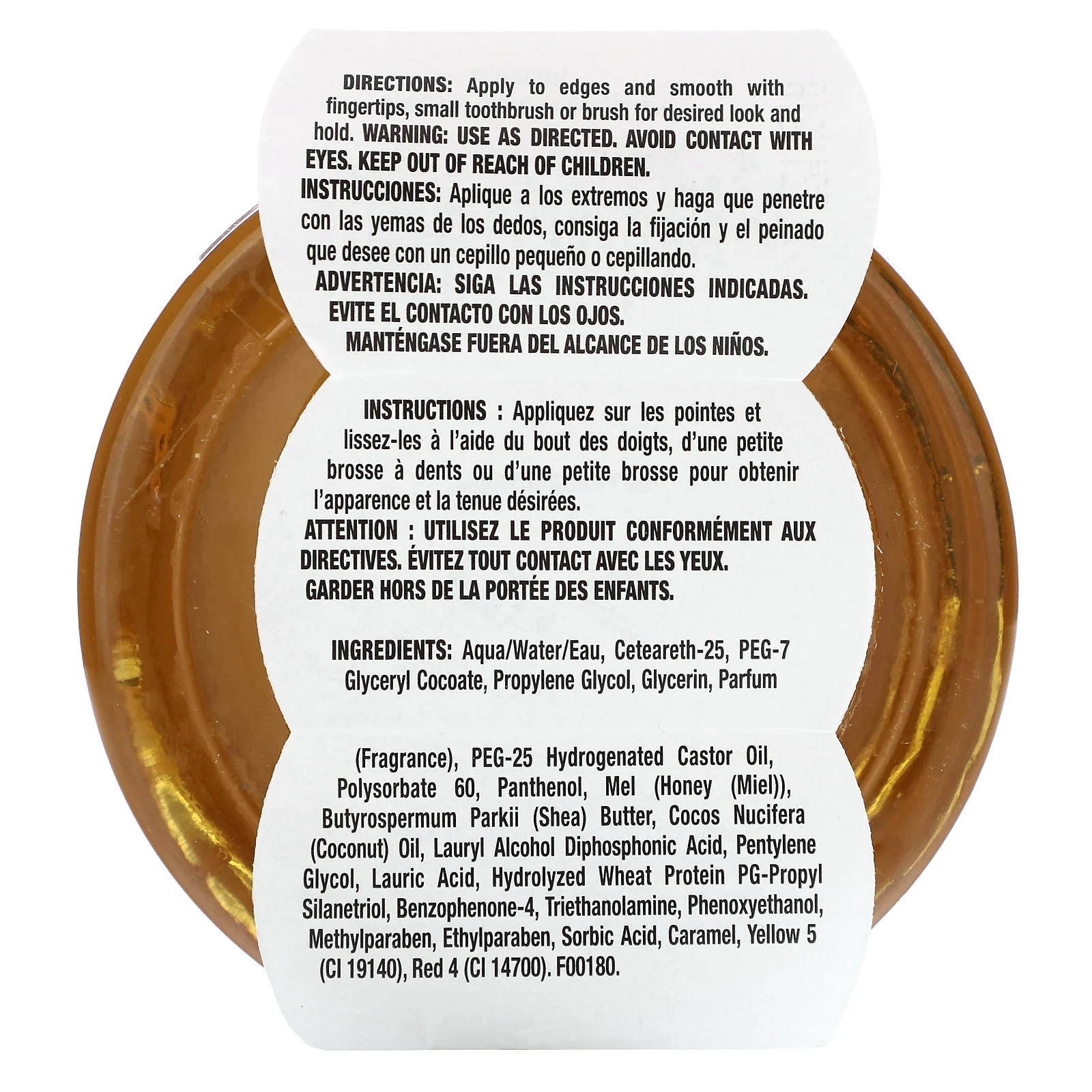 Creme Of Nature, Pure Honey, Moisture Infusion, гель для волос, контролирующий контуры волос, 63,7 г (2,25 унции)