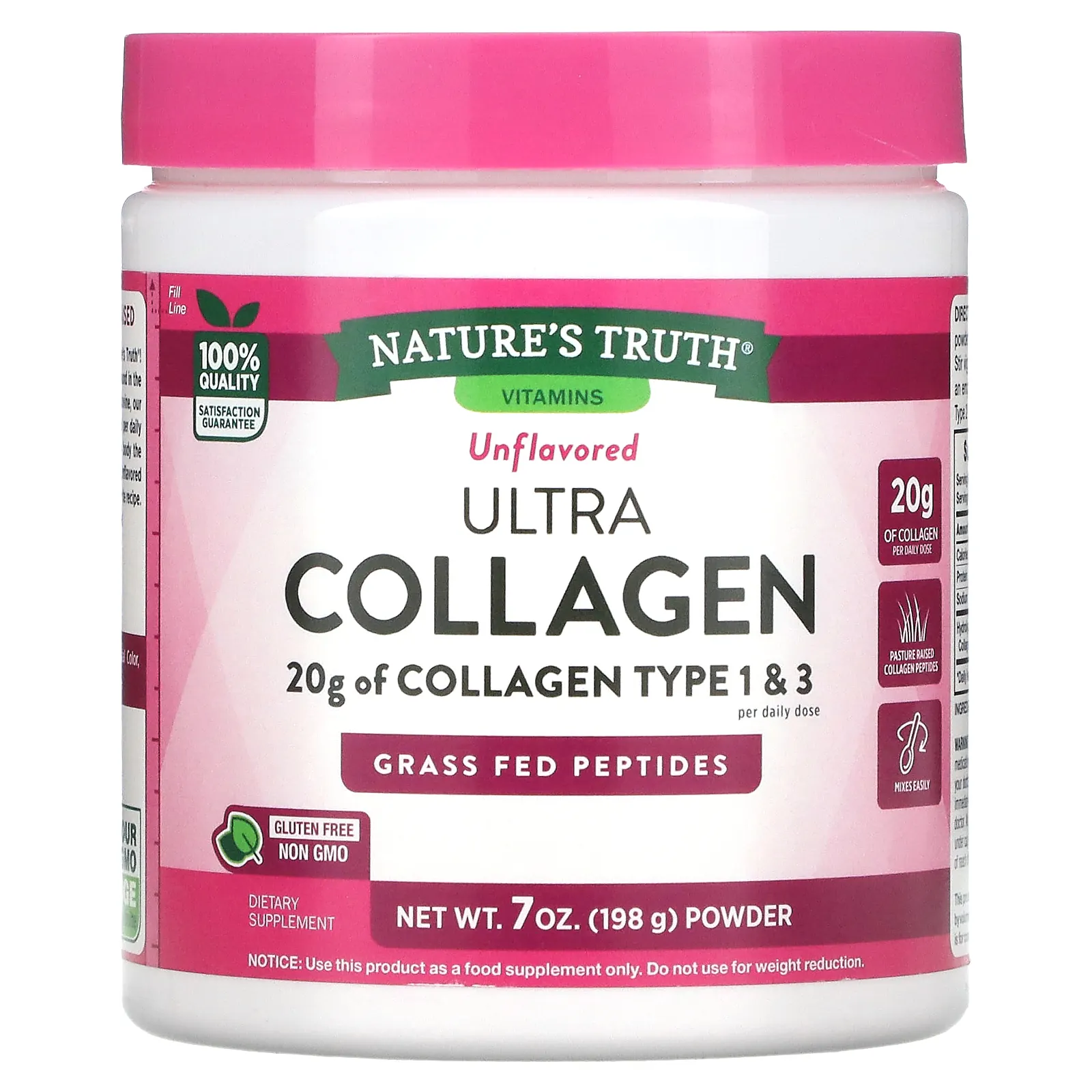Nature's Truth, Ultra Collagen Powder, без добавок, 198 г (7 унций)