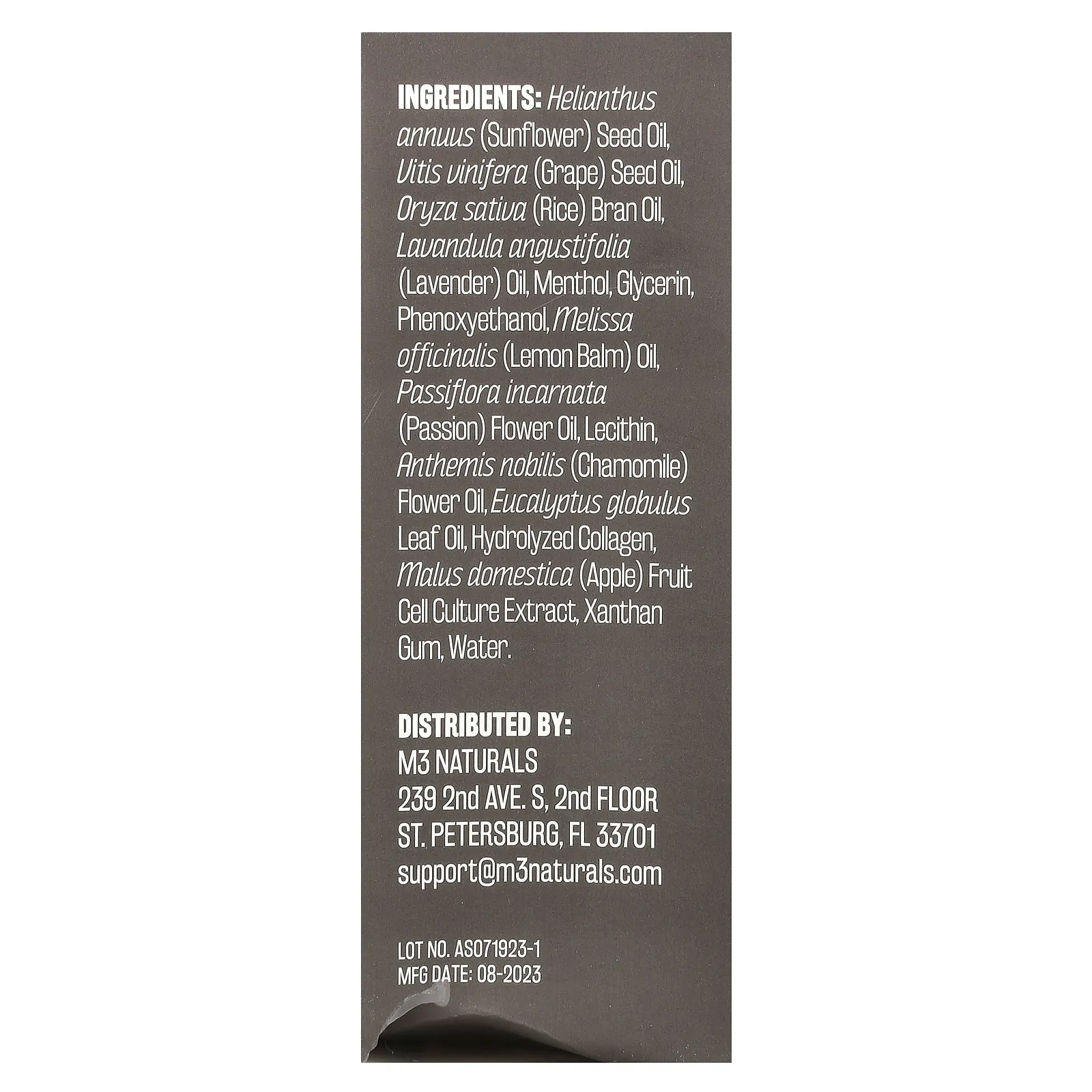 M3 Naturals, Лавандовое массажное масло, 240 мл (8 жидк. Унций)