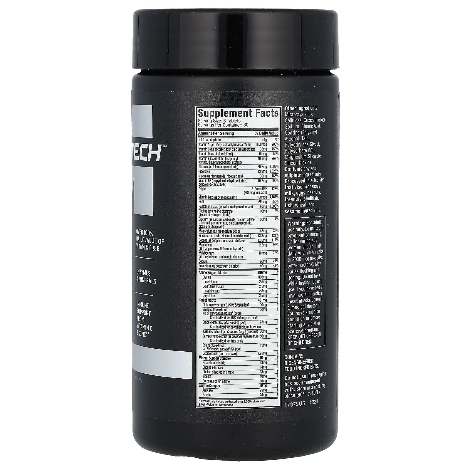 MuscleTech, Platinum Multivitamin, мультивитамины, 90 таблеток