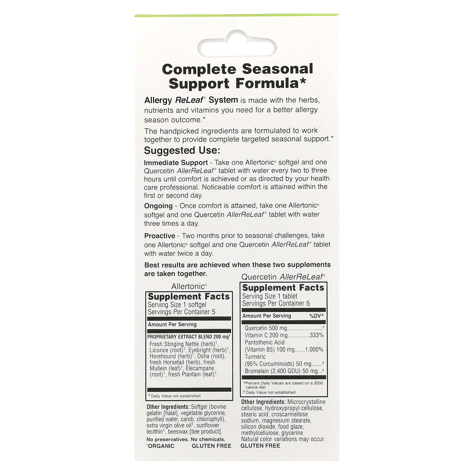Herbs Etc., Система Allergy ReLeaf®, 5 мягких таблеток / 5 таблеток