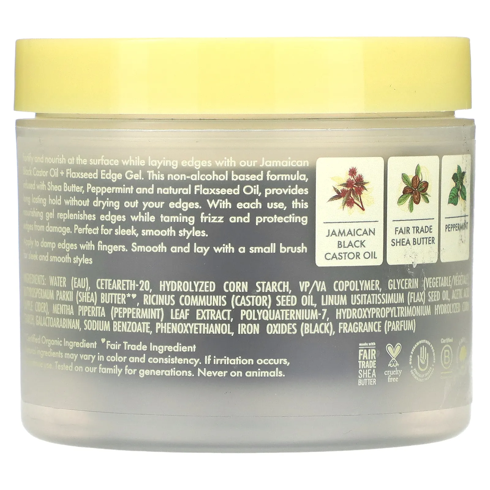 SheaMoisture, Ямайское черное касторовое масло + семена льна, укрепляющий гель, 99 г (3,5 унции)