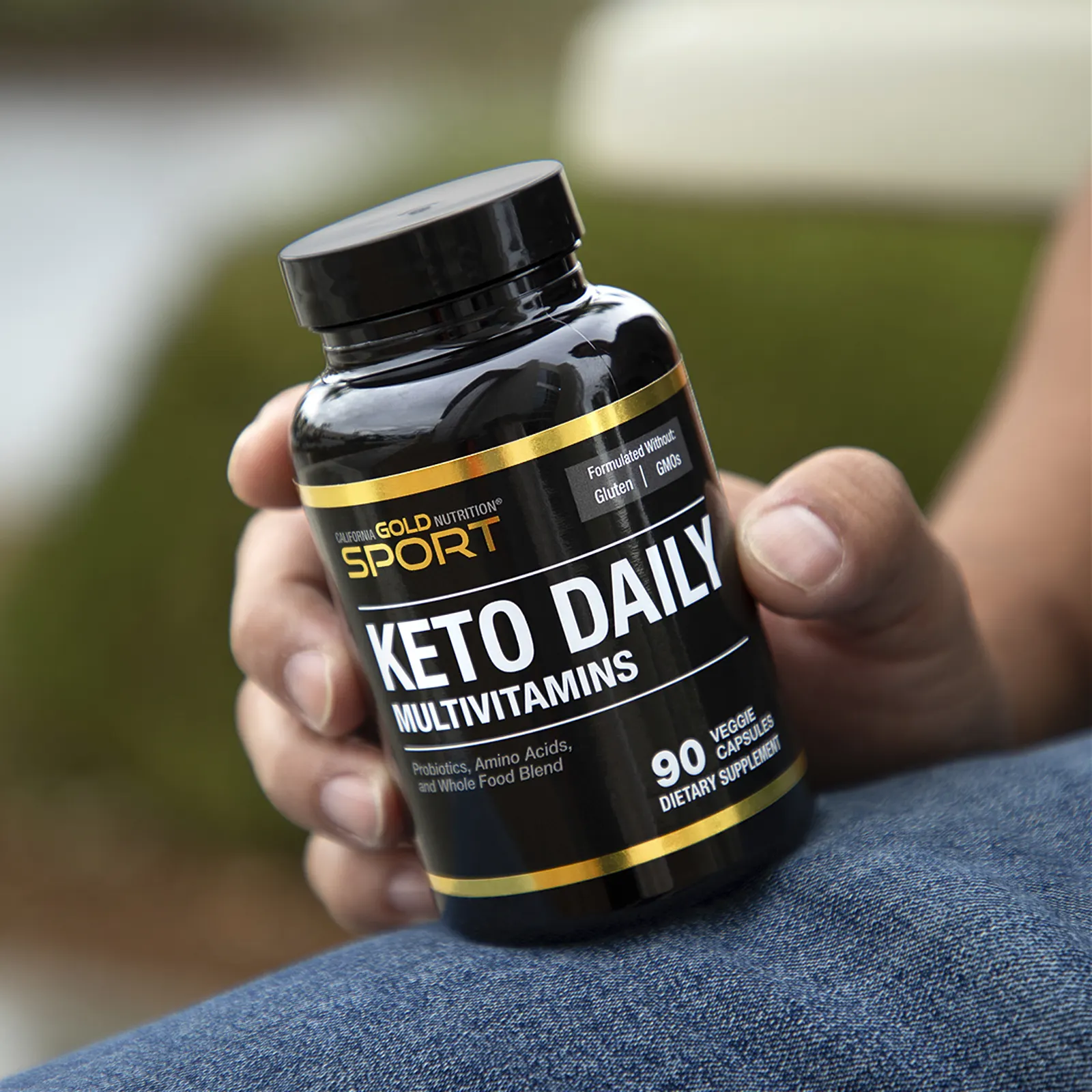 California Gold Nutrition, ежедневные мультивитамины для кетодиеты с зеленым чаем, 90 растительных капсул