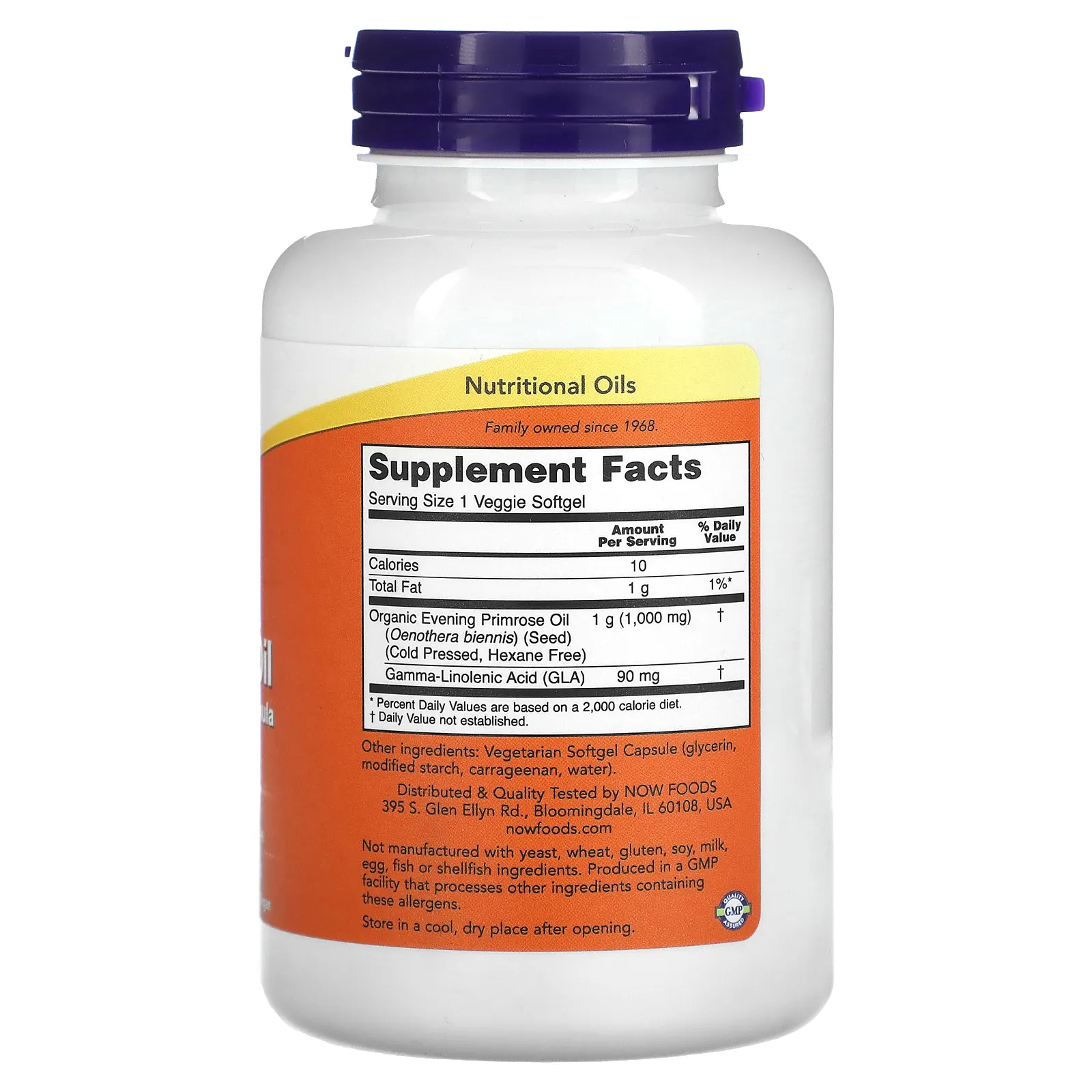 NOW Foods, масло первоцвета вечернего, 1000 мг, 90 капсул