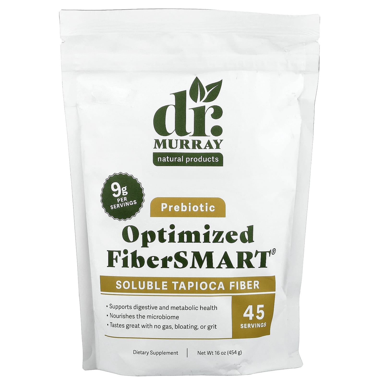 Dr. Murray's, Пребиотик, оптимизированная растворимая тапиоковая клетчатка FiberSMART®, 454 г (16 унций)