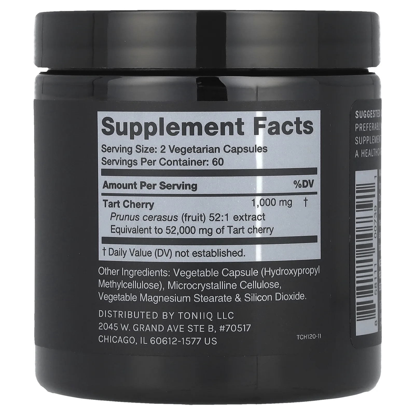 Toniiq, Вишня, 1000 мг, 120 капсул (500 мг в 1 капсуле)