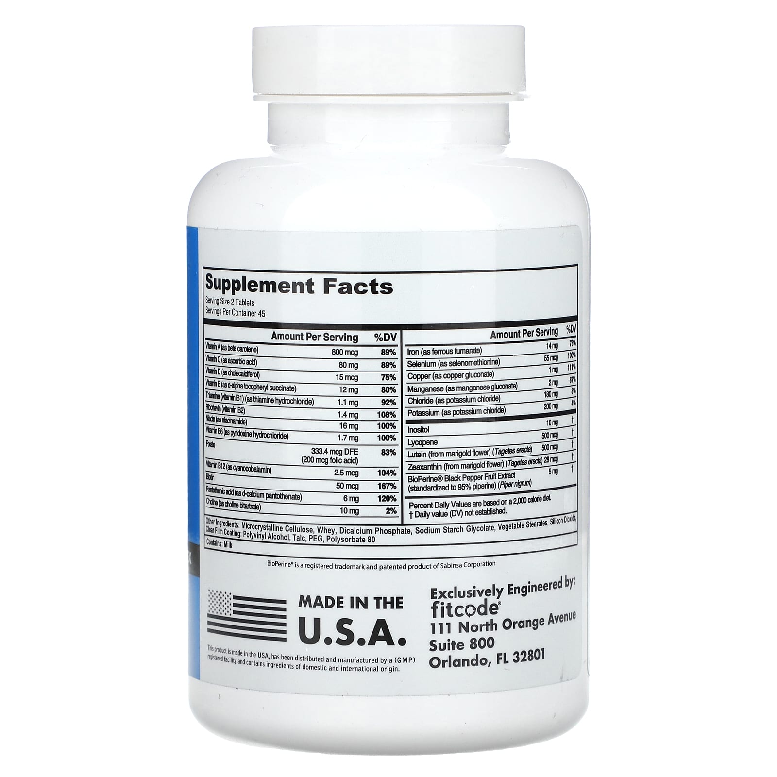 fitcode, Fit Multi, полный мультивитаминный комплекс, 90 таблеток