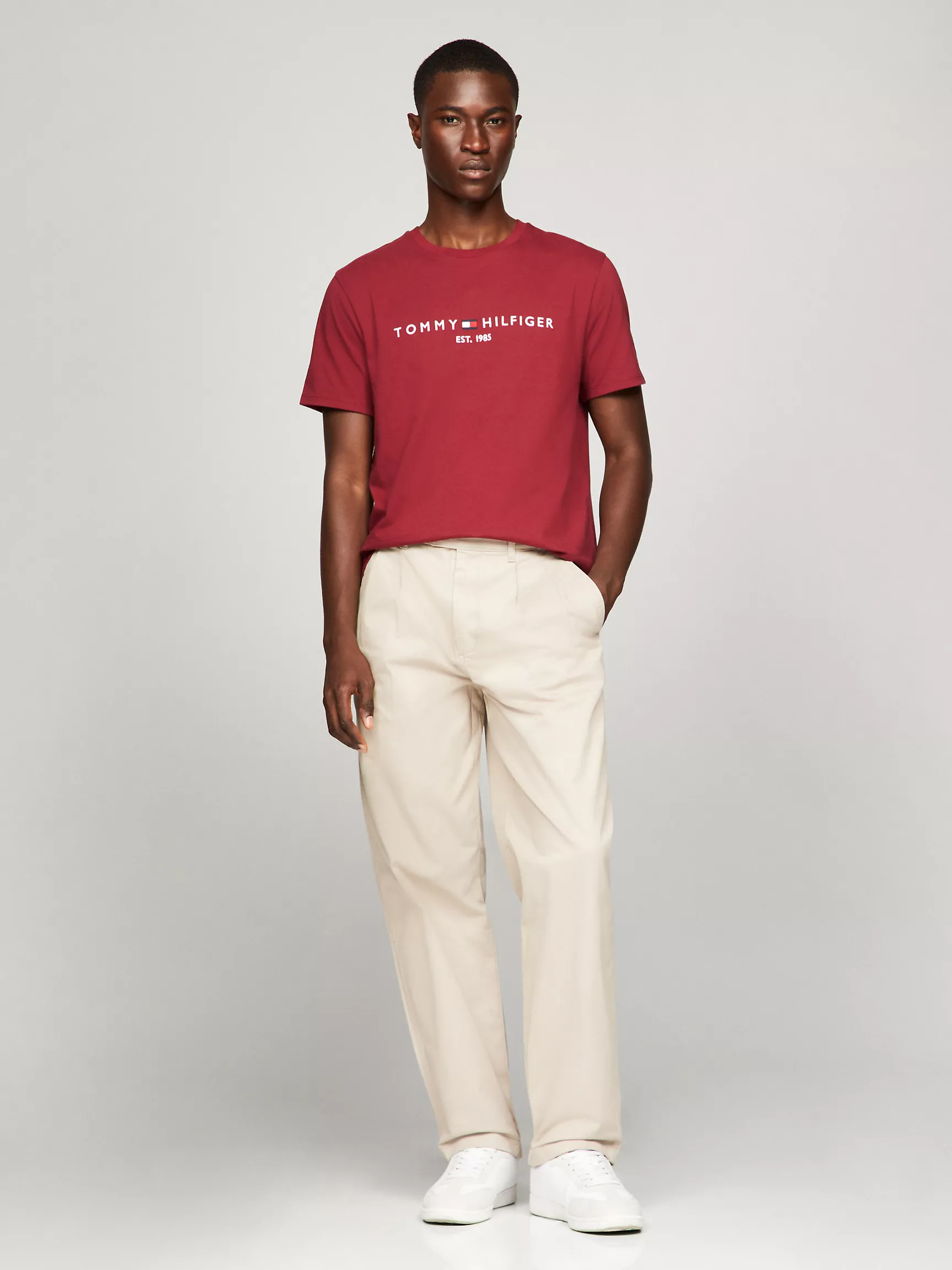 Мужская футболка Tommy Hilfiger, Футболка с вышитым логотипом Tommy