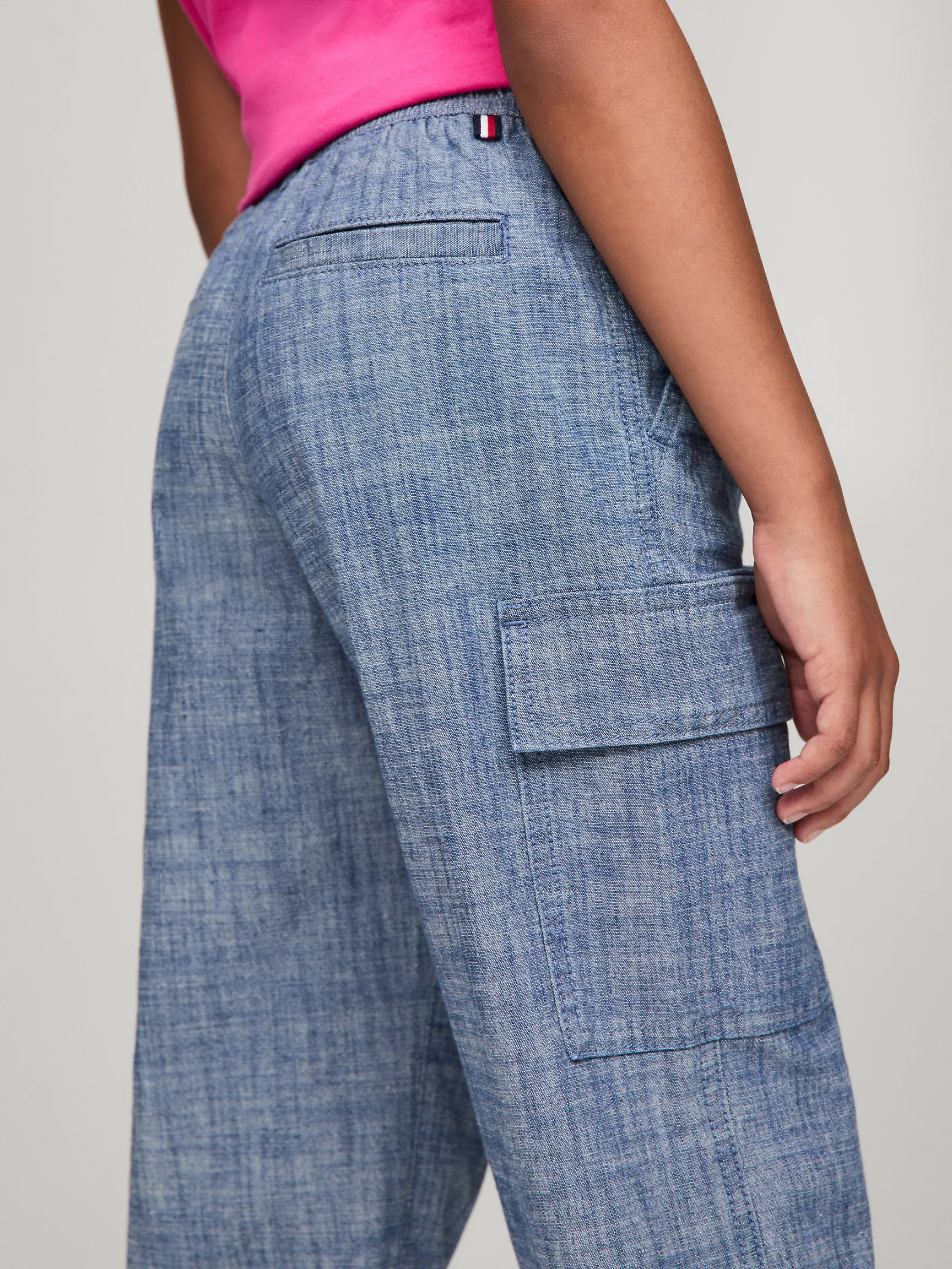 Брюки для девочек Tommy Hilfiger, Детские эластичные карго-джоггеры чинос